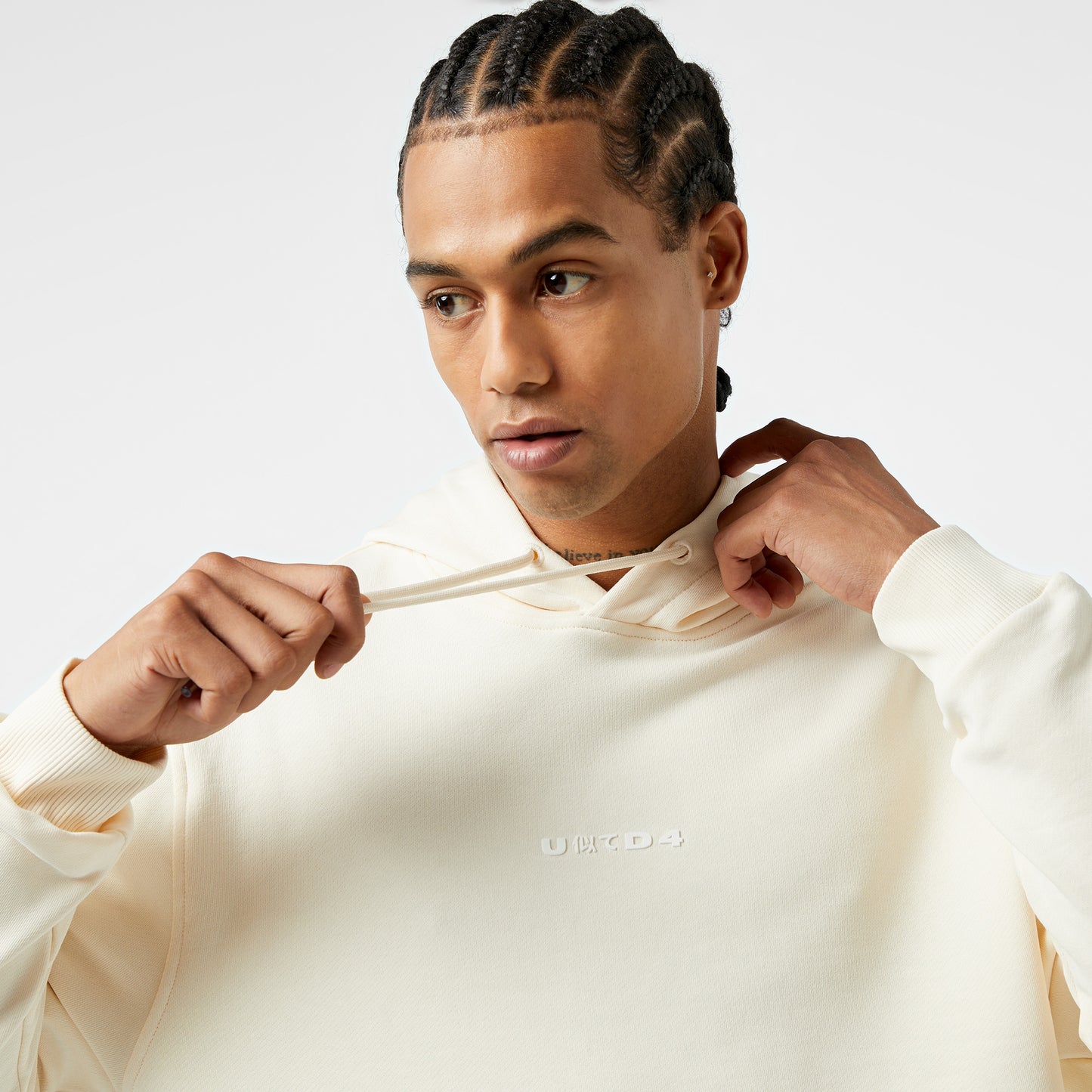 United4 1.0 Essentials Erkek Krem Hoodie