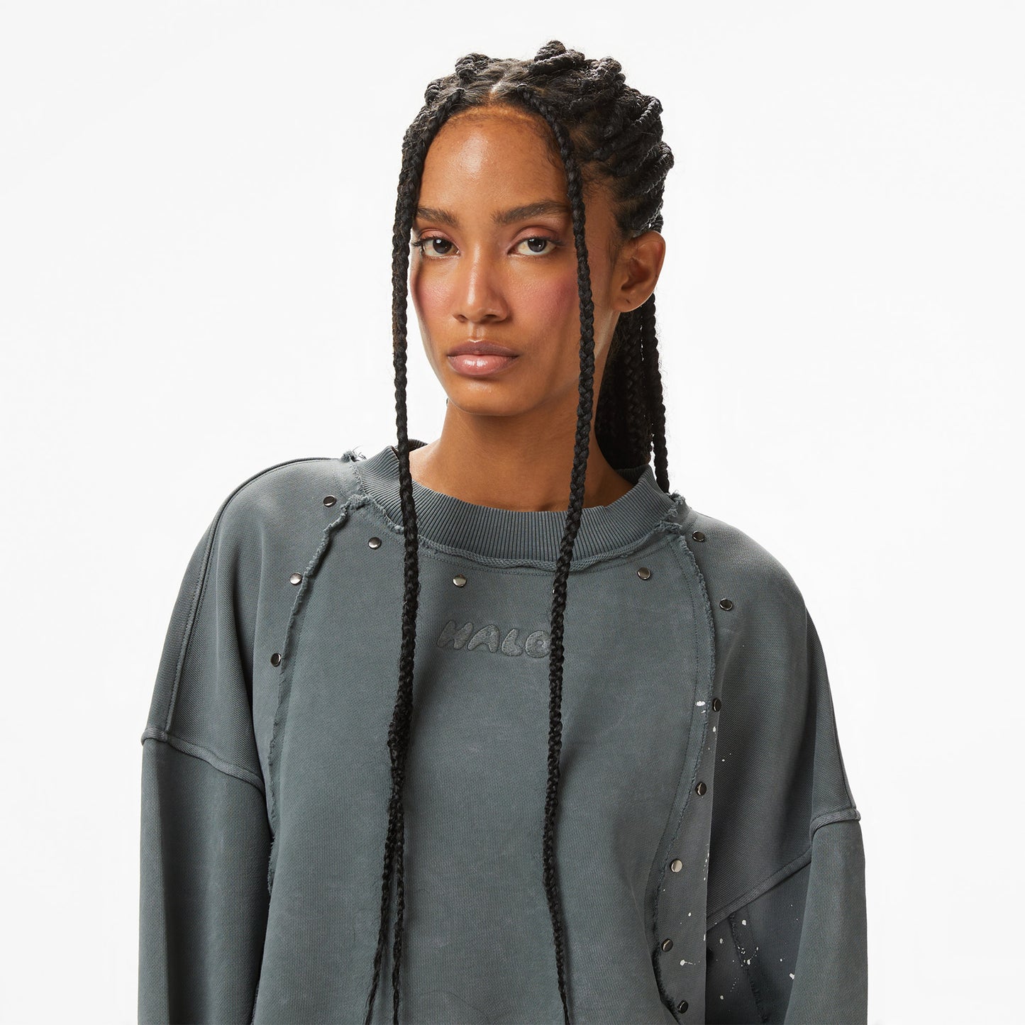 Les Benjamins Essentials 303 Kadın Gri Sweatshirt