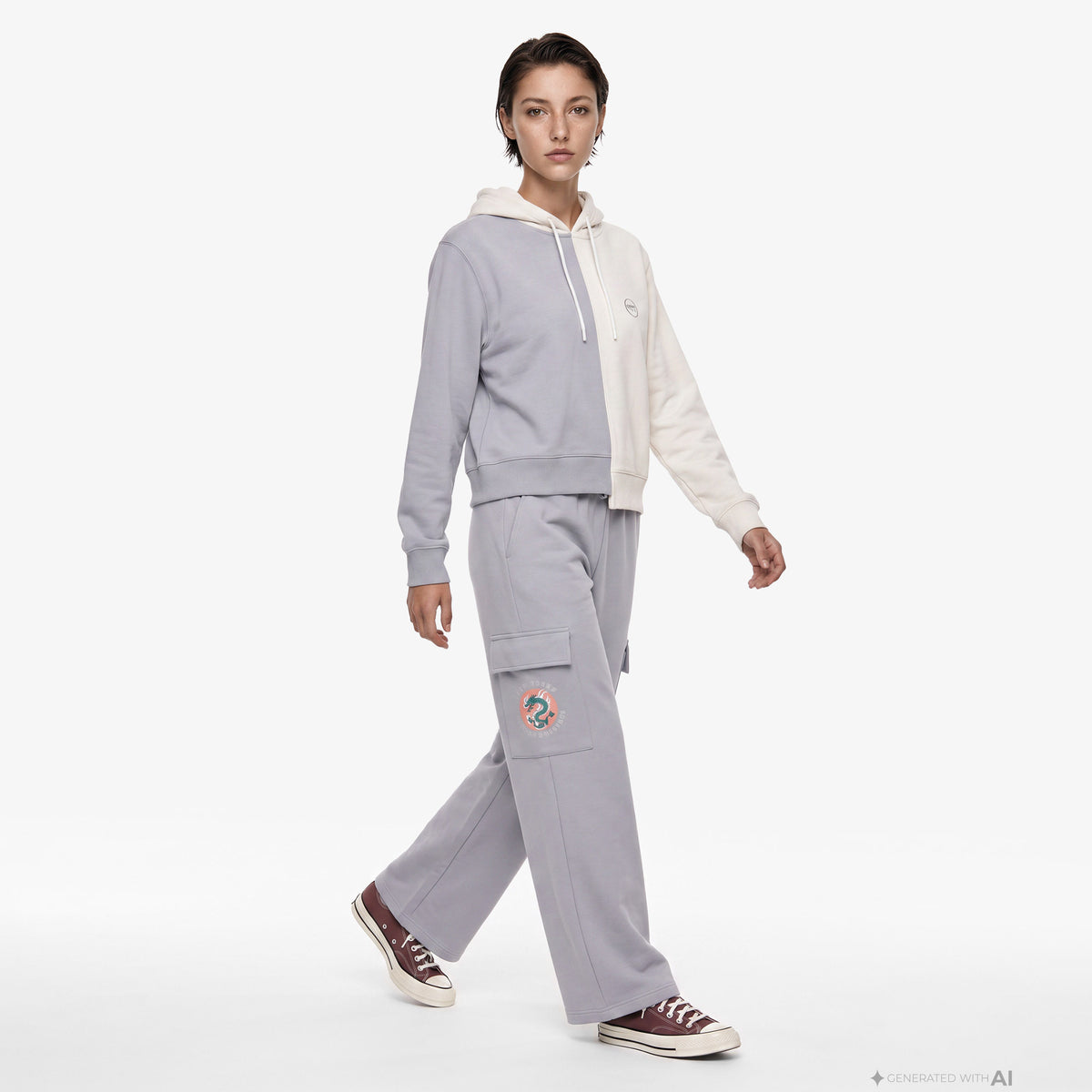 Unıted4 Regular Fit Kadın Gri Sweatshirt