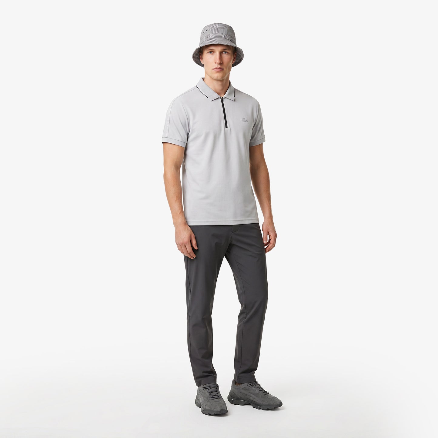 Lacoste Erkek Regular Fit Polo Yaka Gri Polo