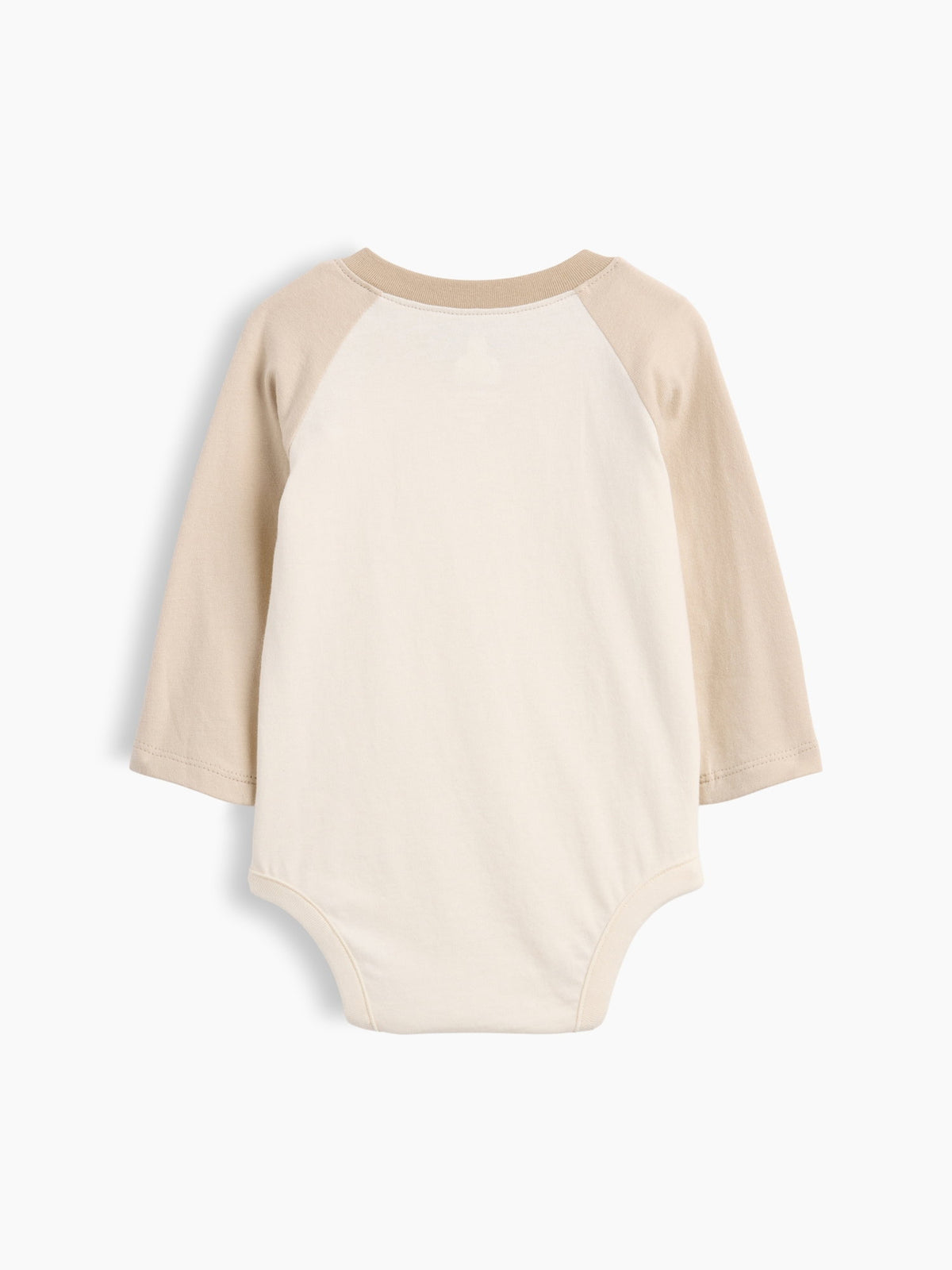 Açık Mavi Organik Pamuk Colorblock Raglan Bodysuit