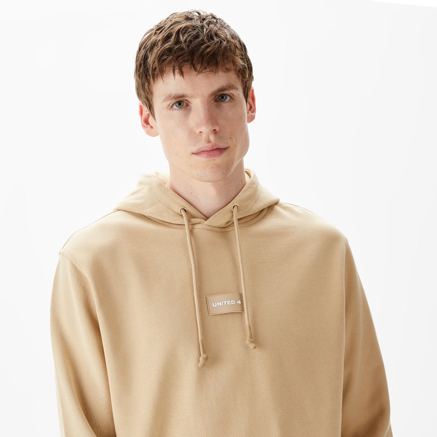United4 Classic Erkek Krem Hoodie