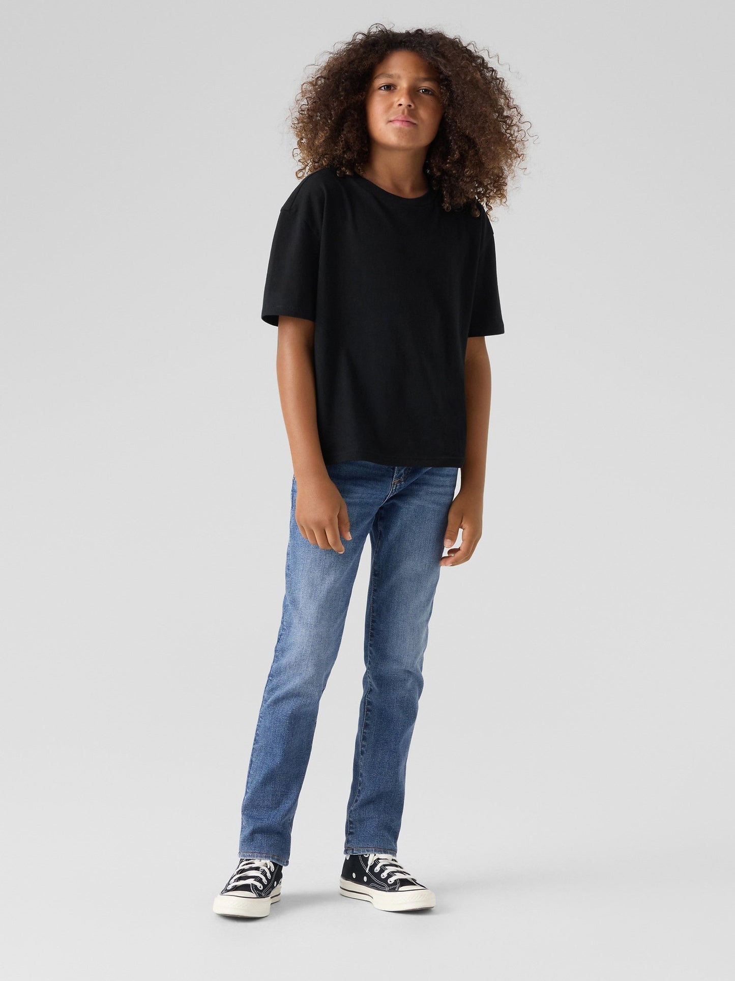 Siyah Bisiklet Yaka T-shirt