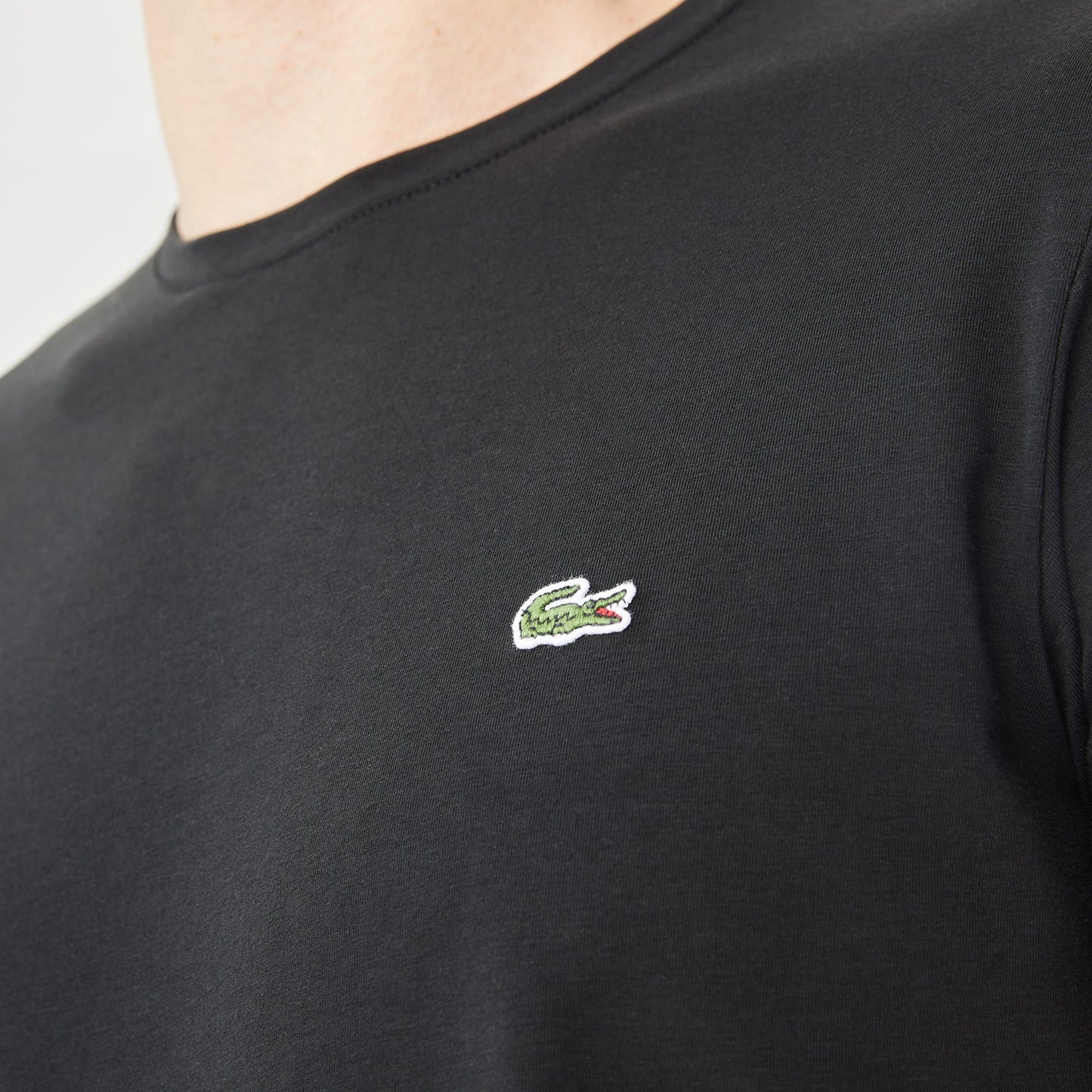 Lacoste Erkek Regular Fit Uzun Kollu Bisiklet Yaka Siyah T-shirt