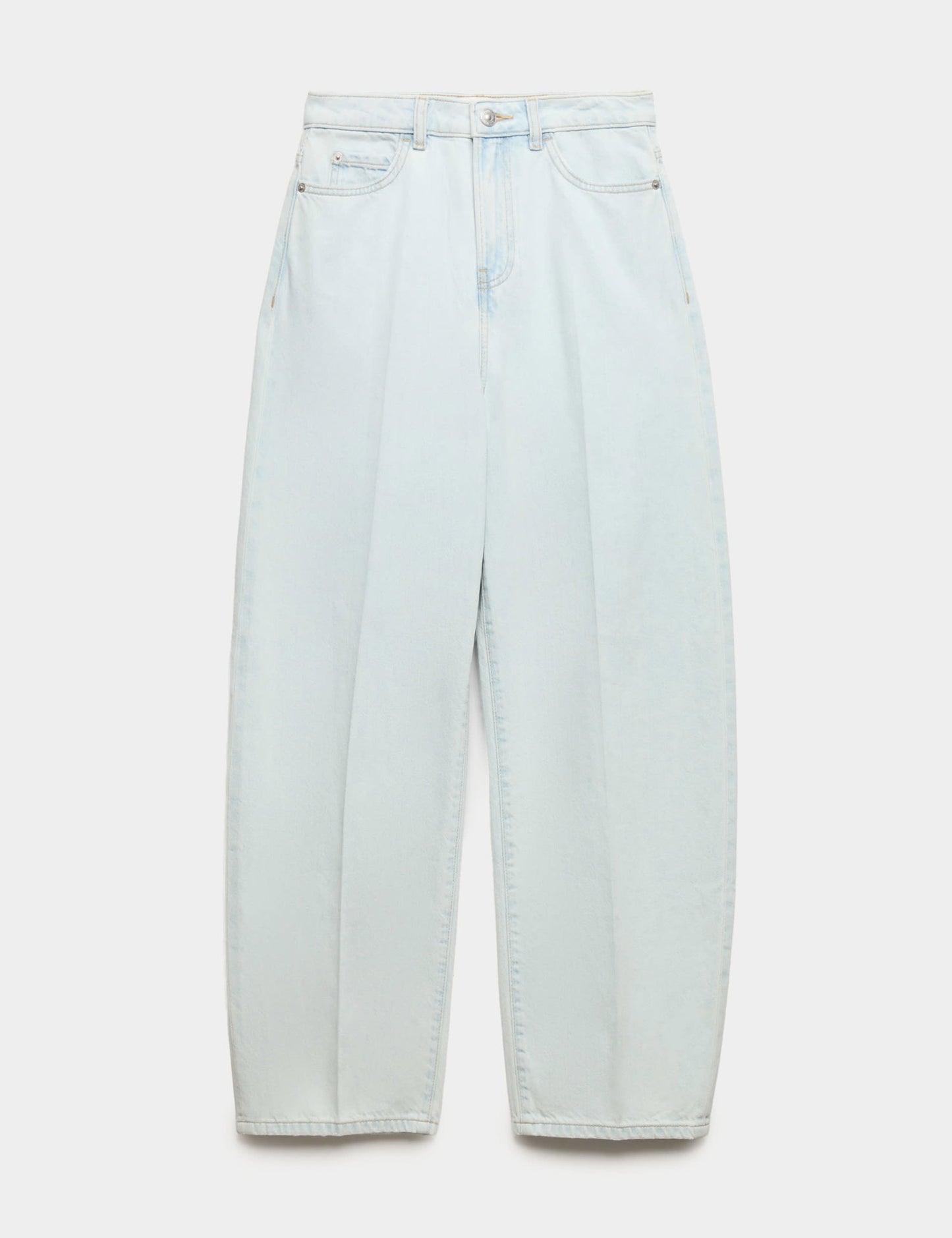 Yüksek Bel Barrel Leg Jean