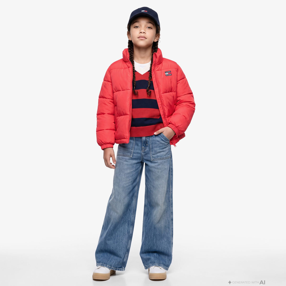 Tommy Hilfiger New Essential Puffer Çocuk Kırmızı Ceket