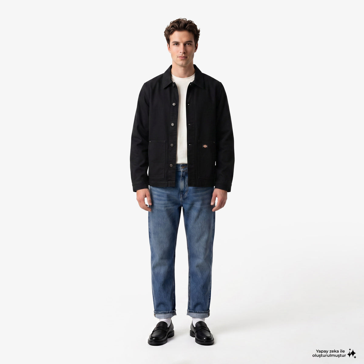 Dickies Unlined Canvas Barn Erkek Siyah Ceket