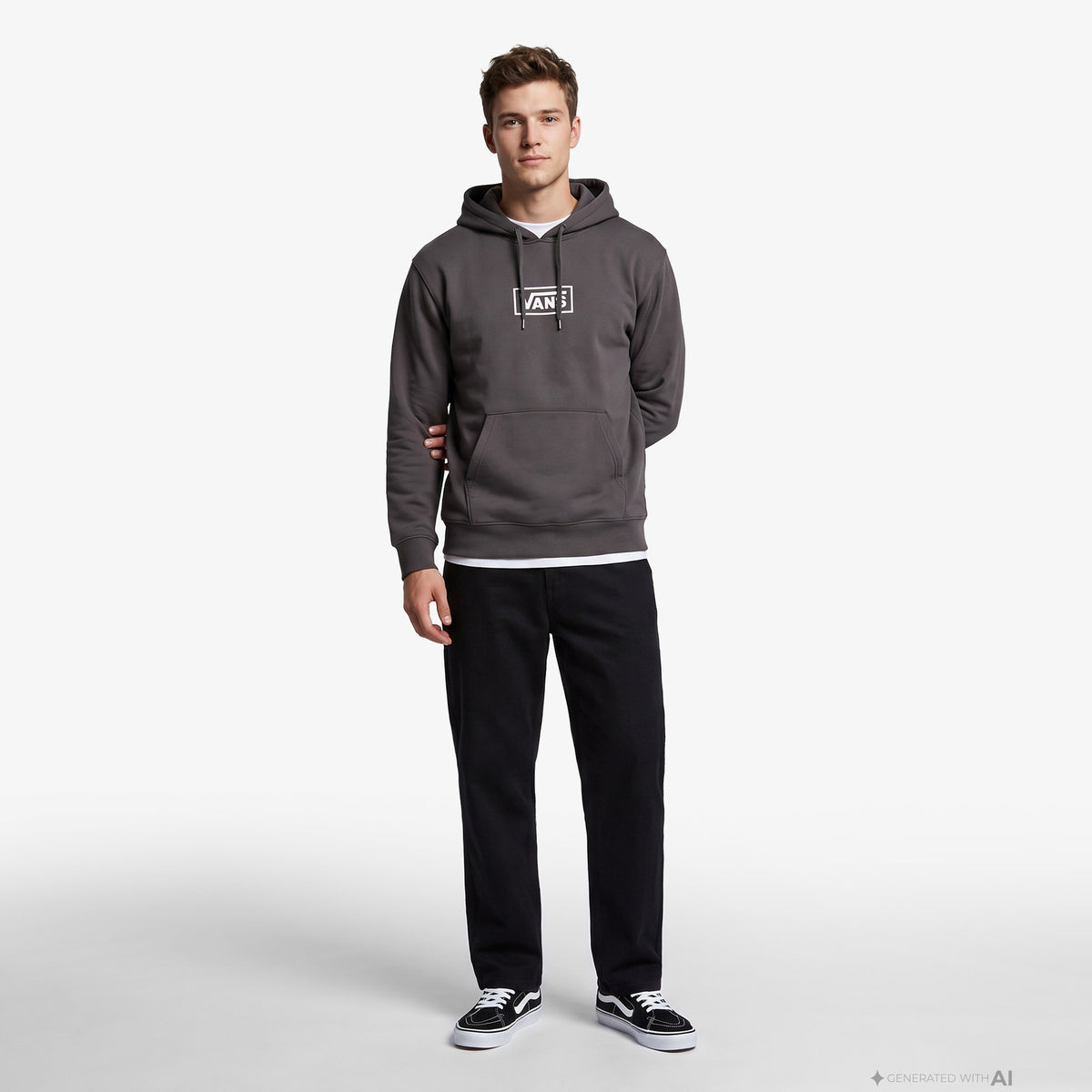 Vans Blocked Box Erkek Siyah Sweatshirt