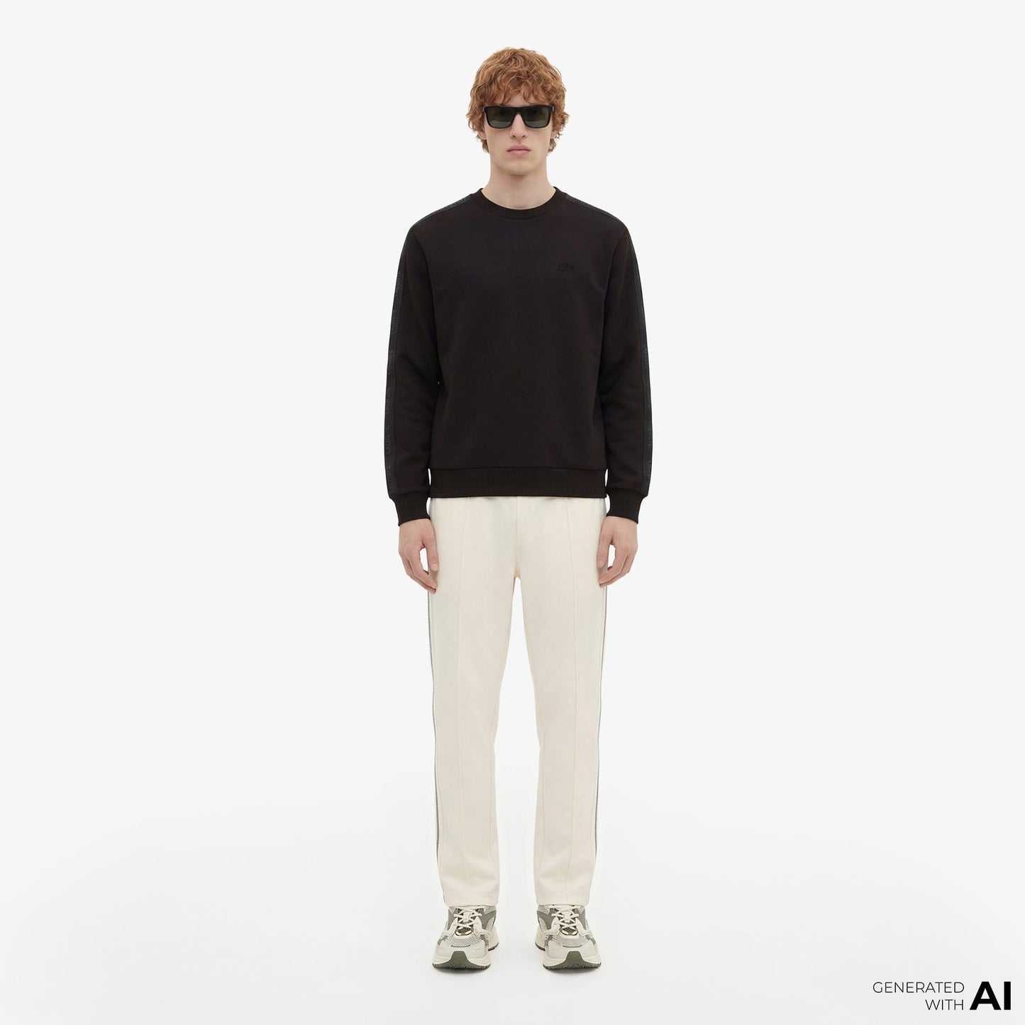 Lacoste Erkek Relaxed Fit Siyah Sweatshirt