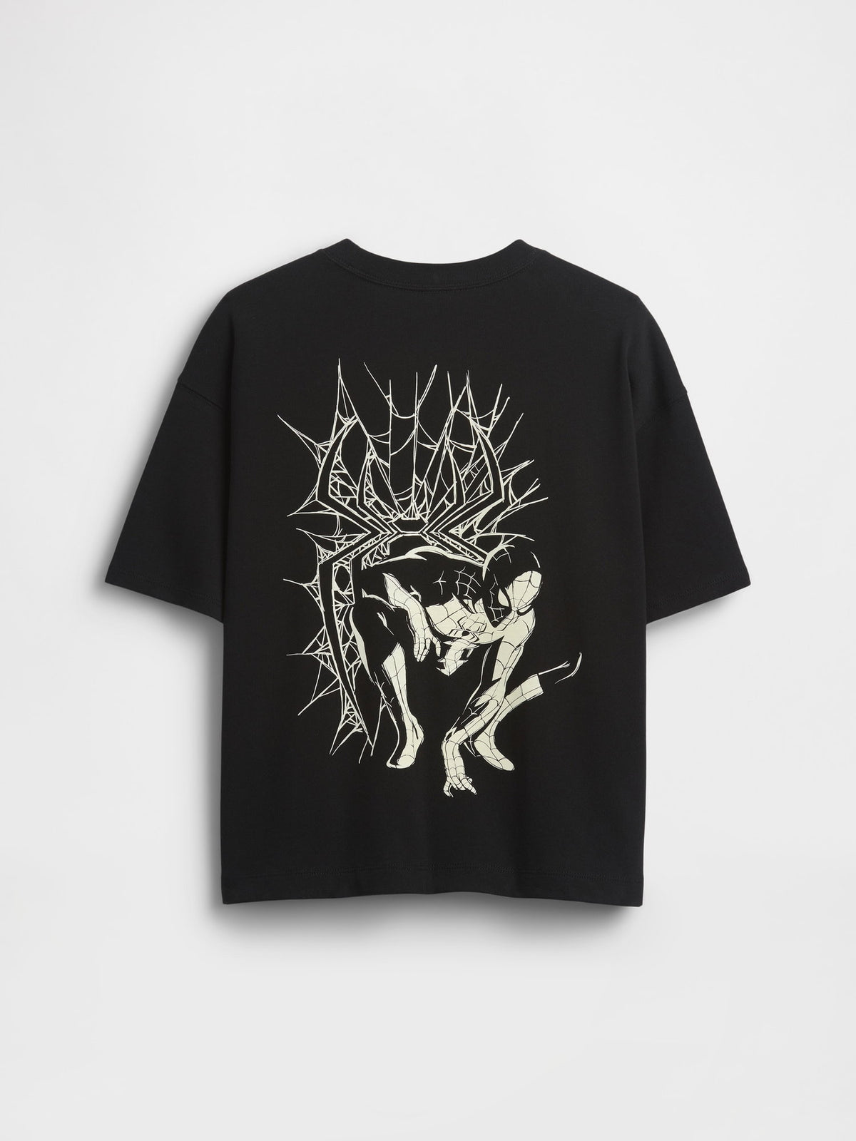 Siyah Marvel Oversized Grafik Baskılı T-shirt