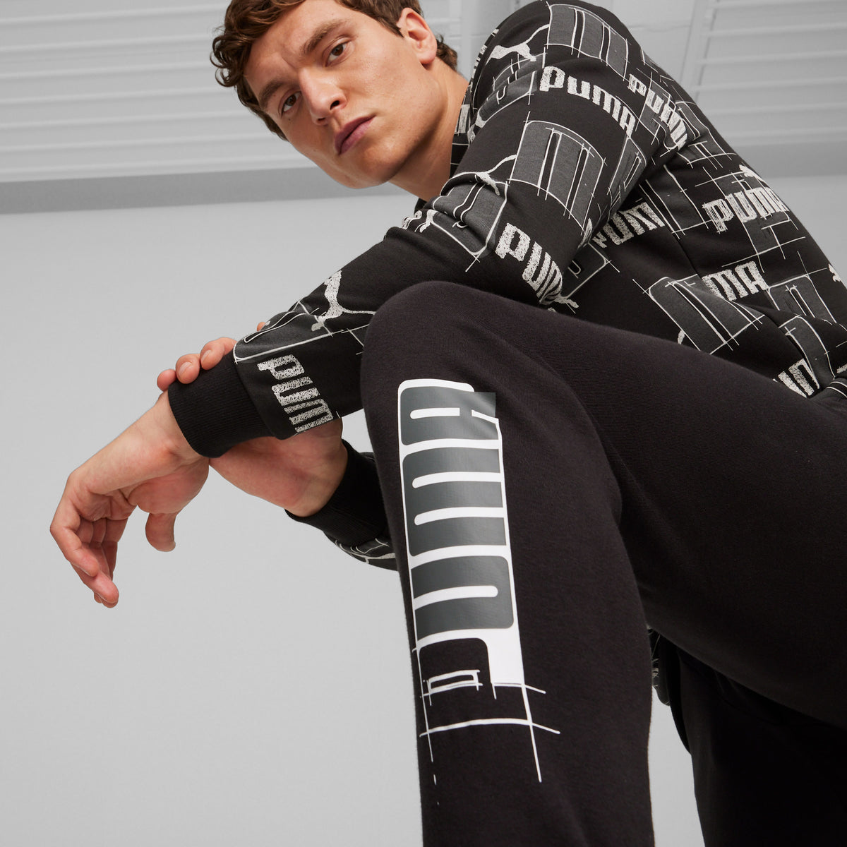 Puma Essentials Logo Lab Erkek Mavi Eşofman Altı