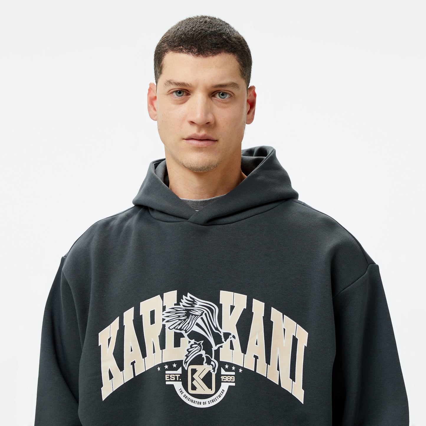 Karl Kani Serif Burnout Erkek Krem T-shirt