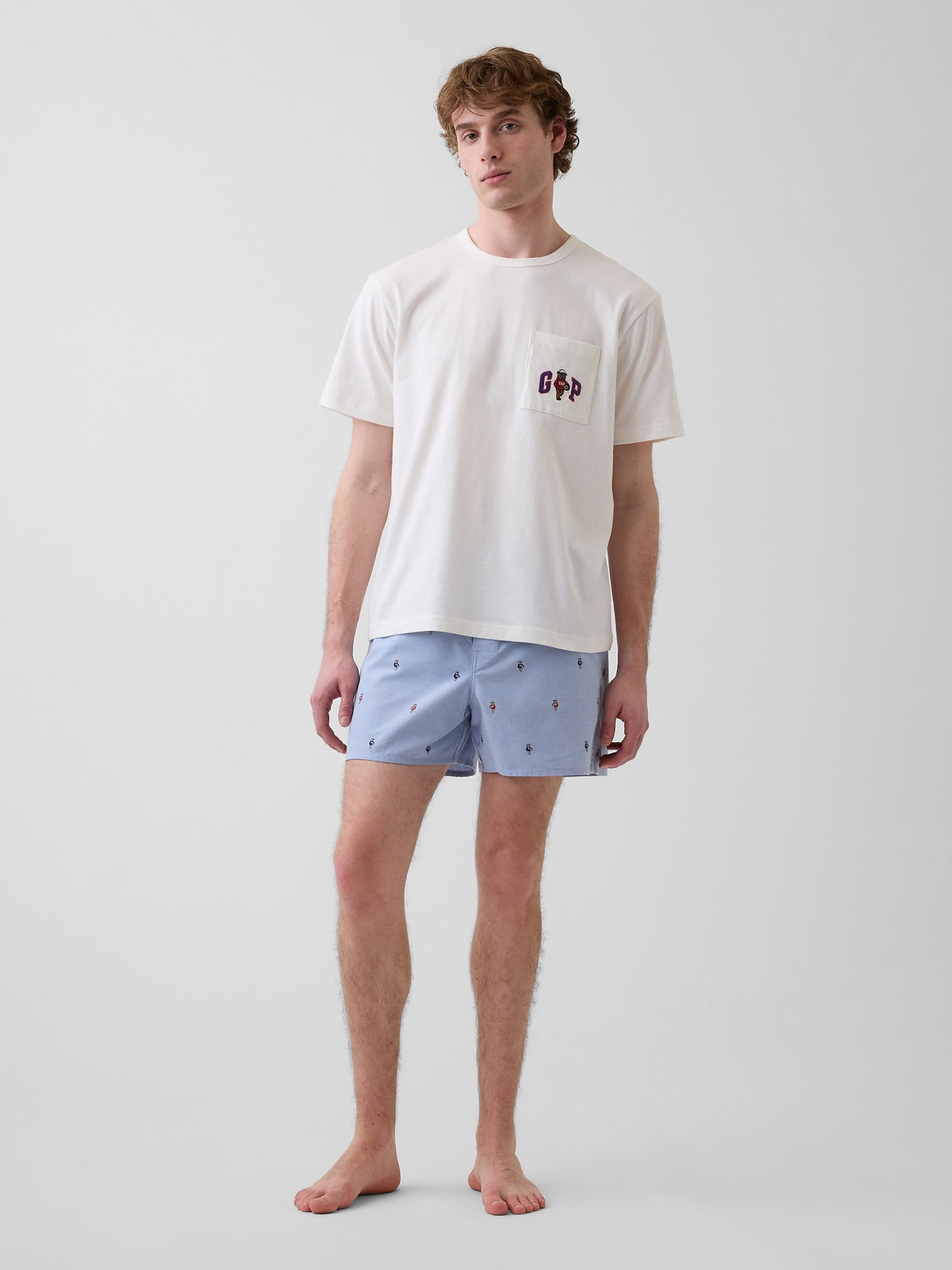 Açık Mavi Poplin Boxer