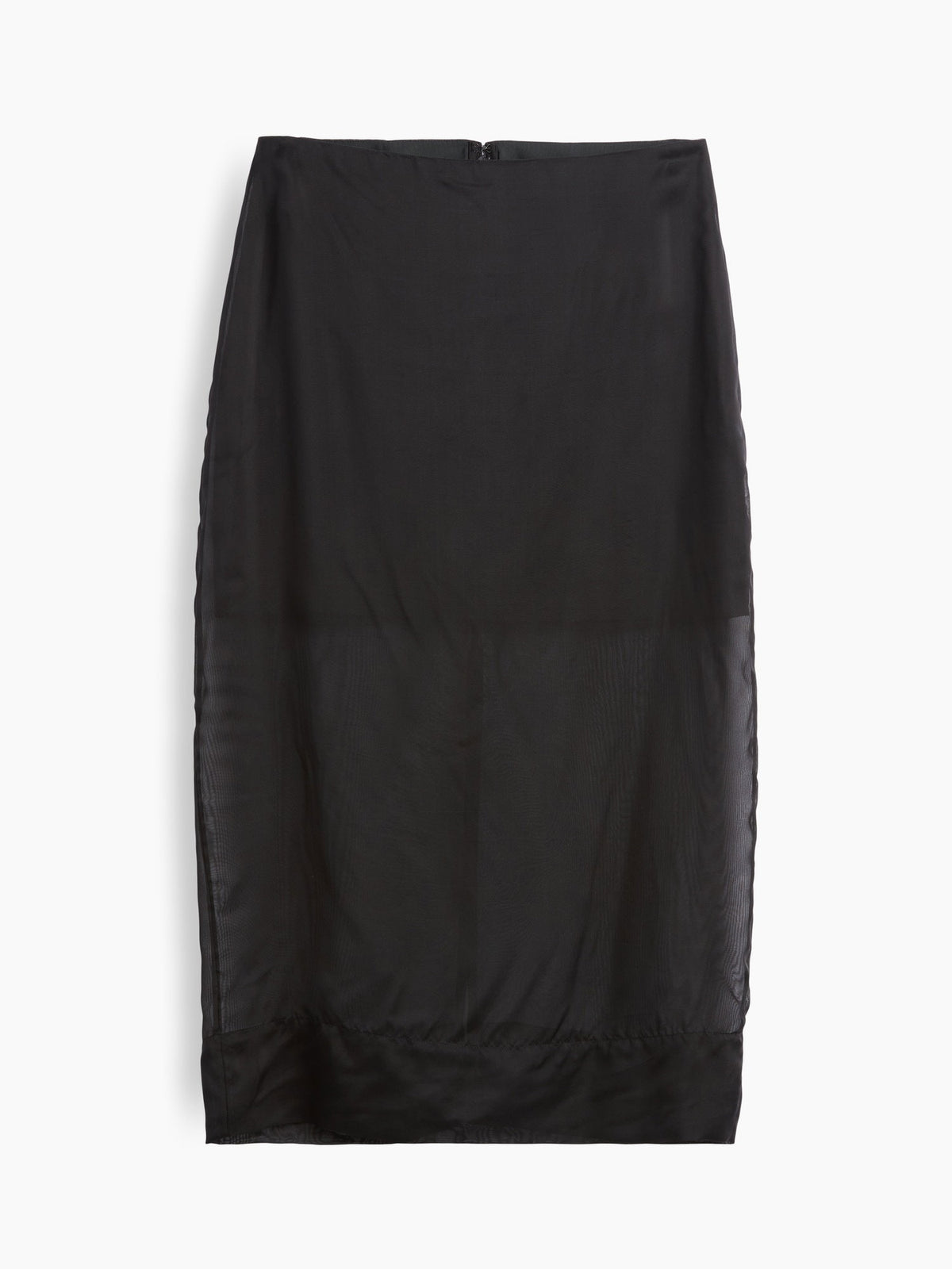 Siyah Şeffaf Organza Maxi Etek