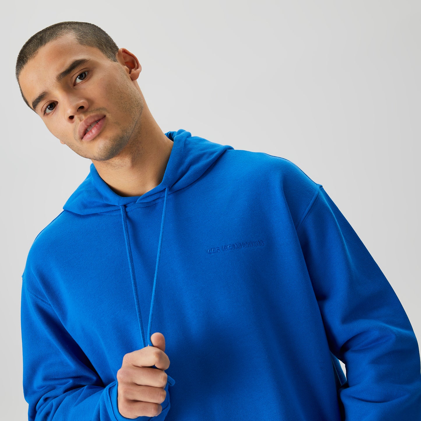 Les Benjamins Essential Erkek Mavi Hoodie