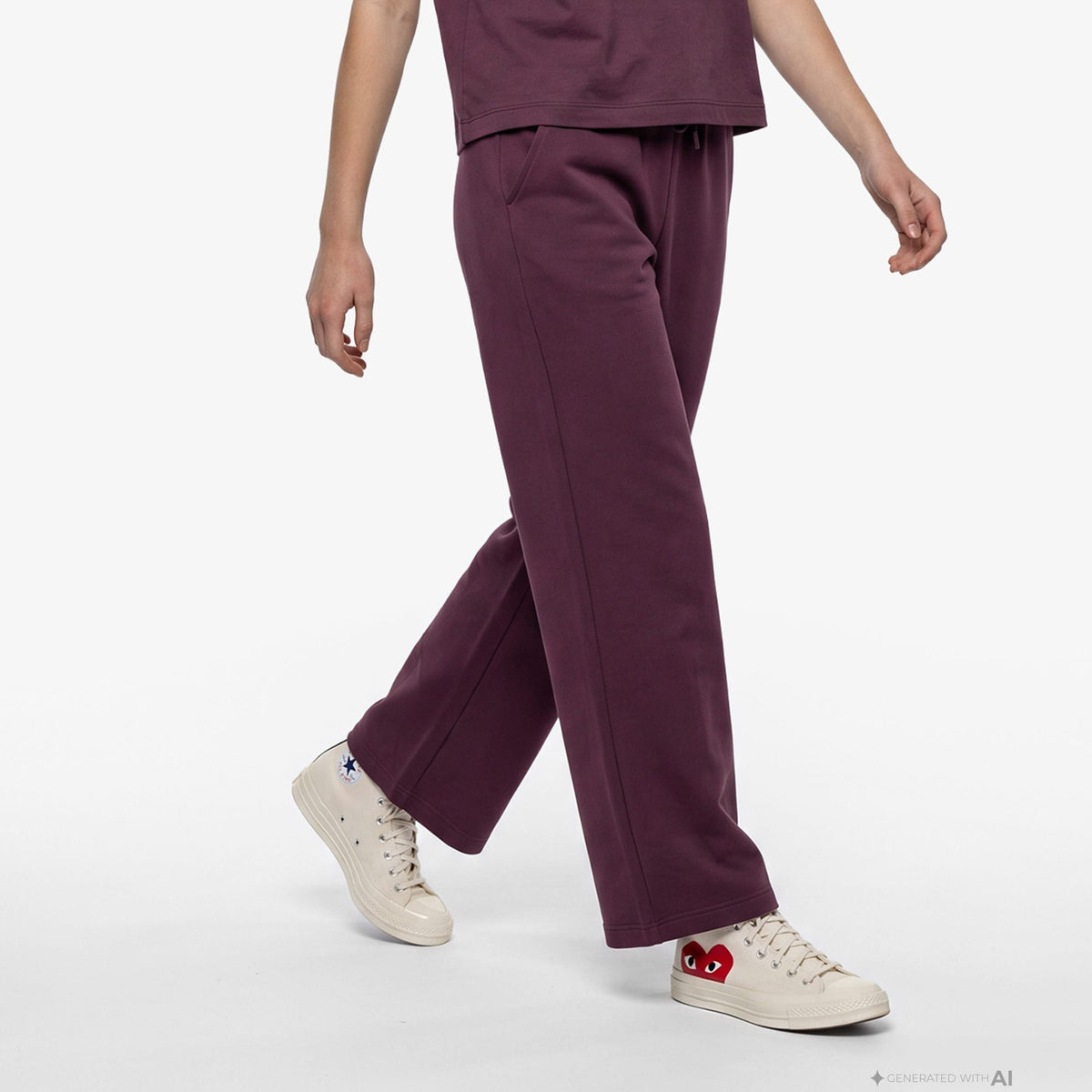 Unıted4 Regular Fit Kadın Bordo Eşofman Altı