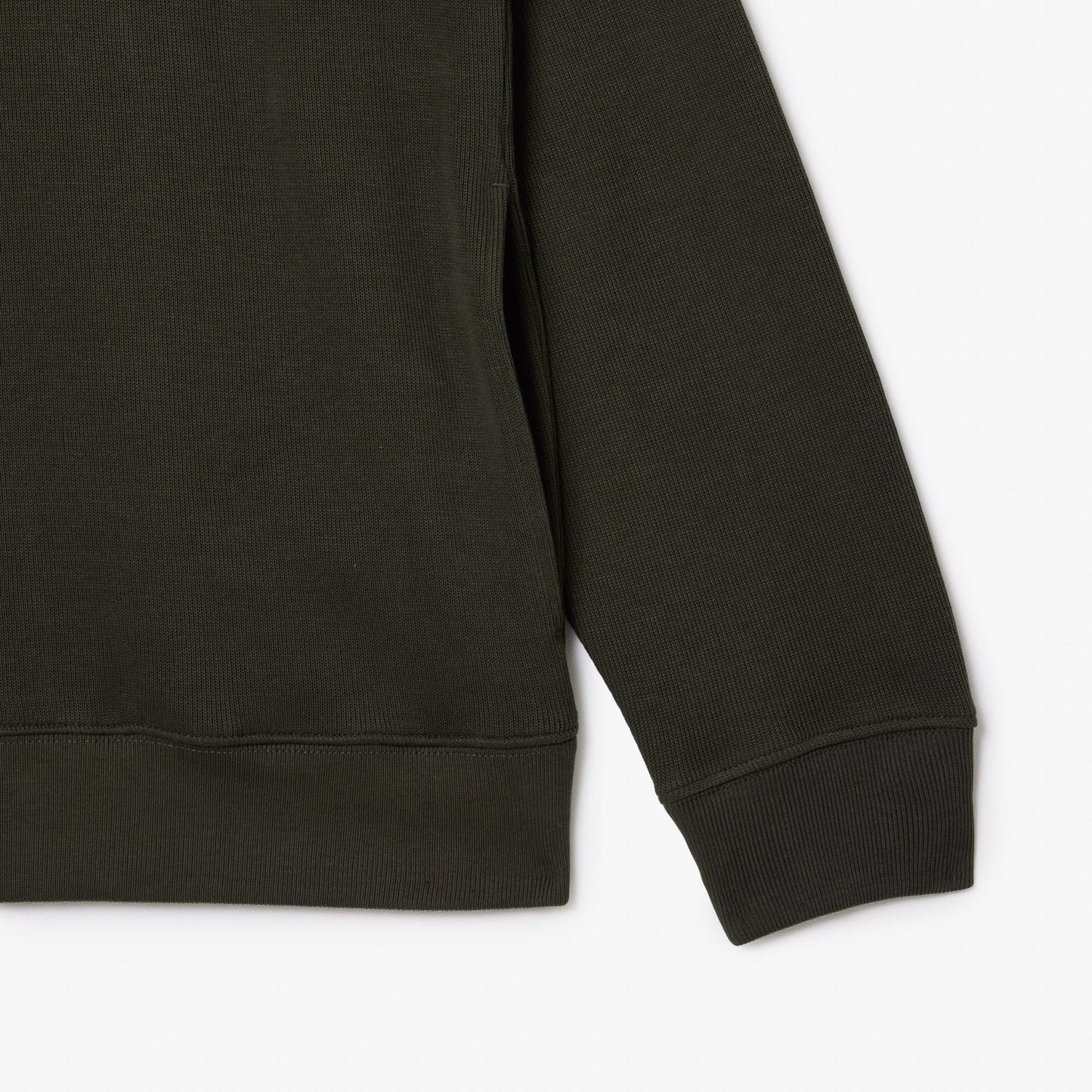 Lacoste Classic Erkek Classic Fit Yarım Fermuarlı Yeşil Sweatshirt