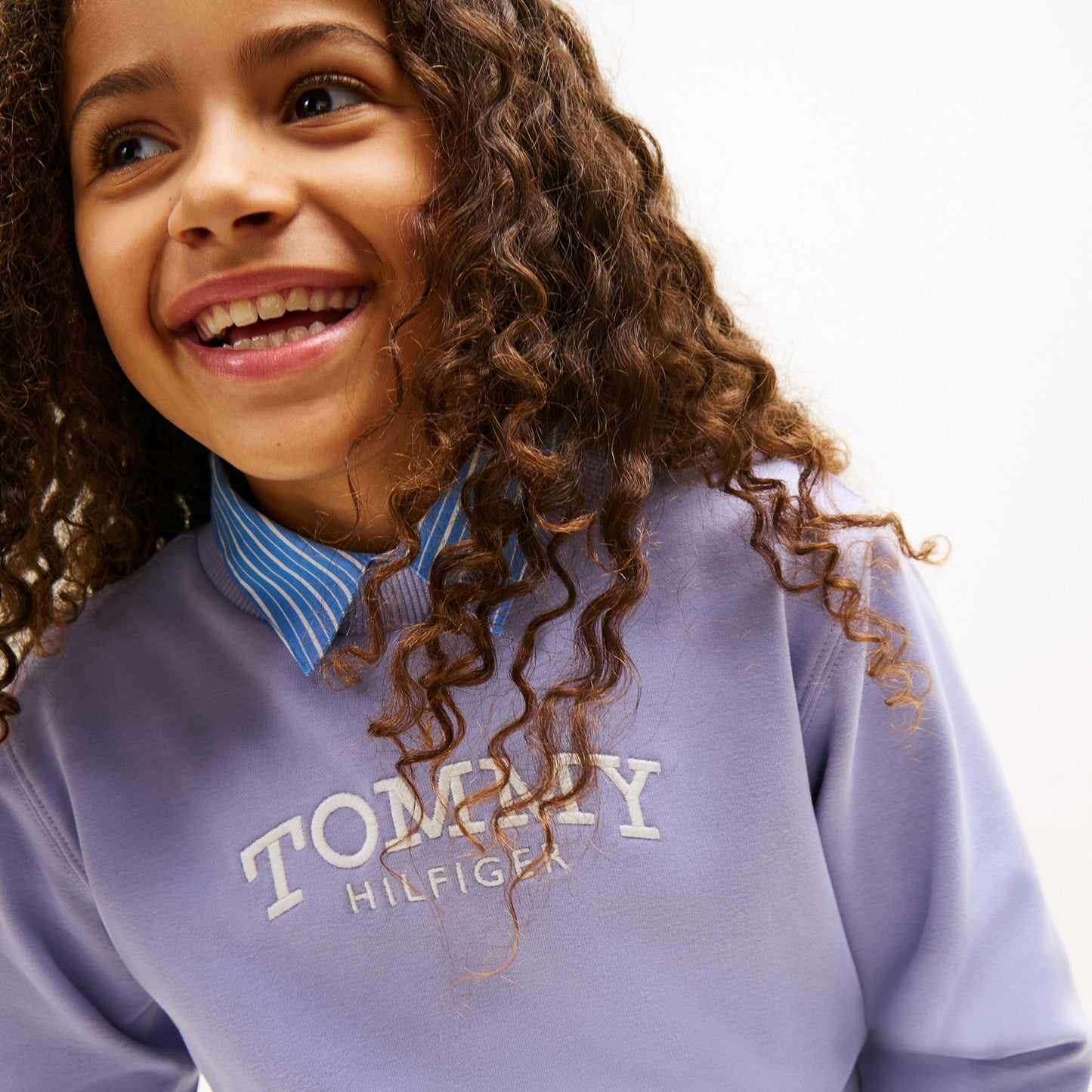 Tommy Hilfiger Crew Neck Çocuk Mavi Sweatshirt