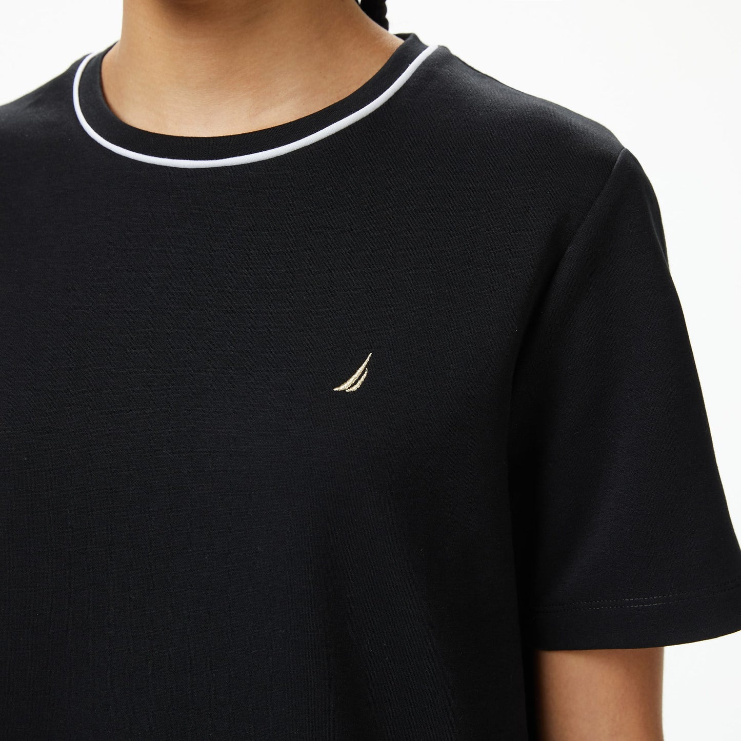 Nautica Kadın Siyah Regular Fit T-shirt