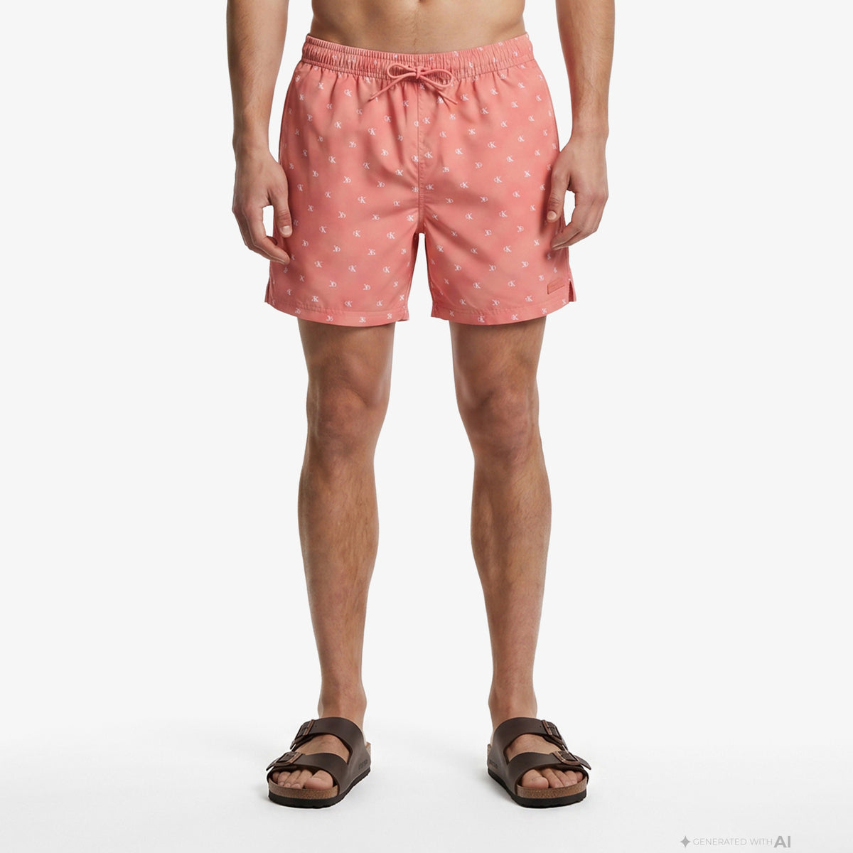 Calvin Klein Medium Drawstring Covered Erkek Turuncu Deniz Şortu