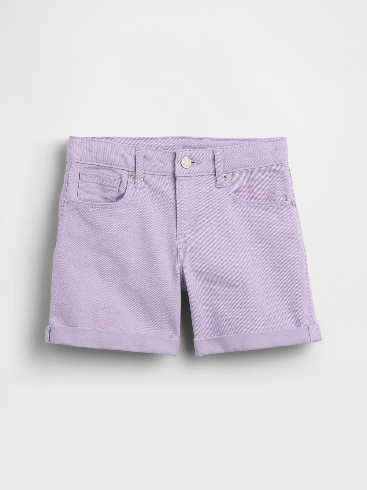 Lila Denim Midi Şort