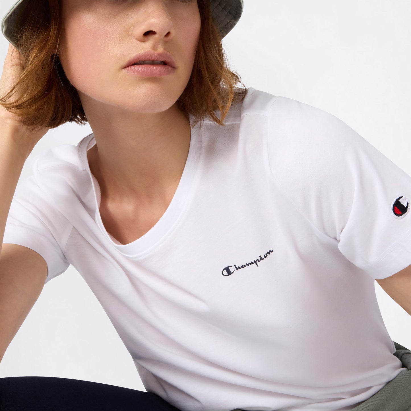 Champion Ss Regular Fit Kadın Beyaz T-shirt
