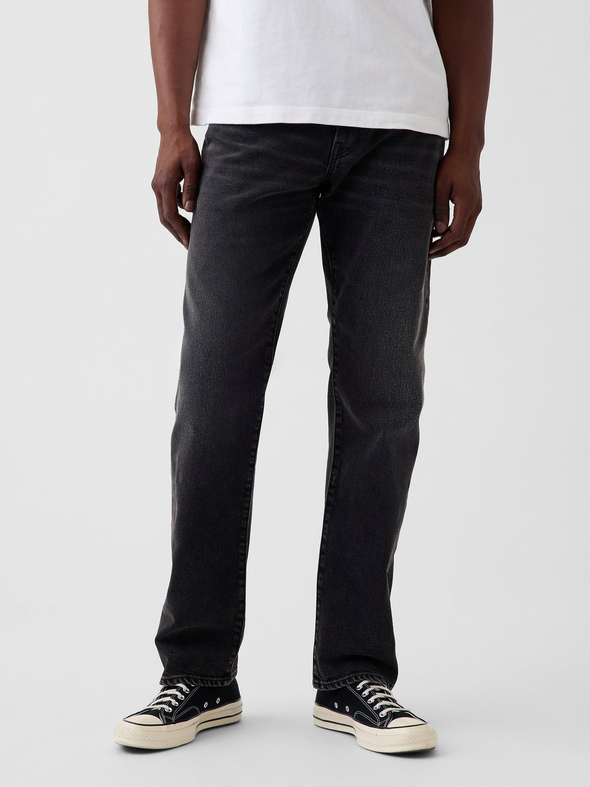 Siyah Straight Jean Pantolon