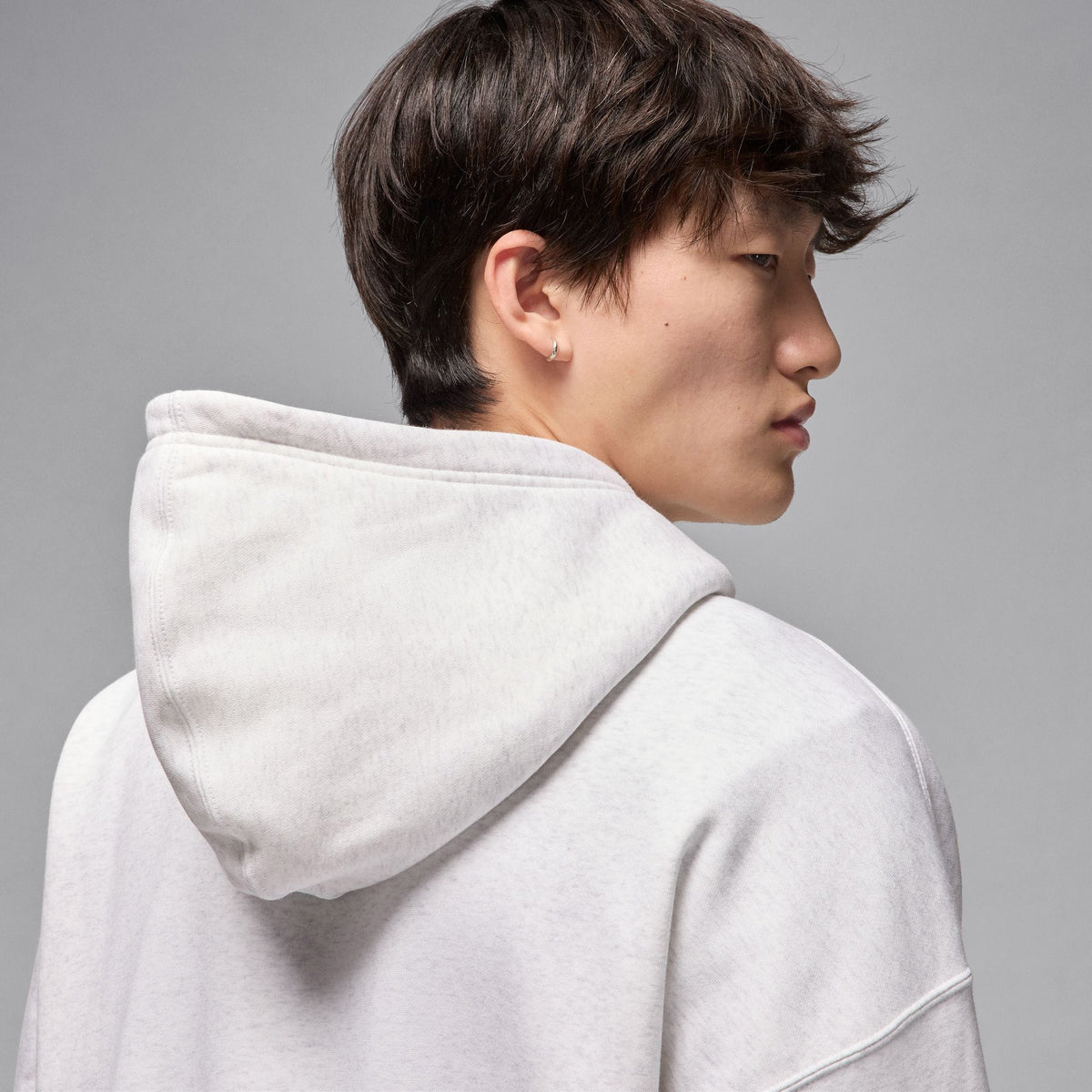 Jordan Brooklyn Oversize Strech Erkek Gri Hoodie
