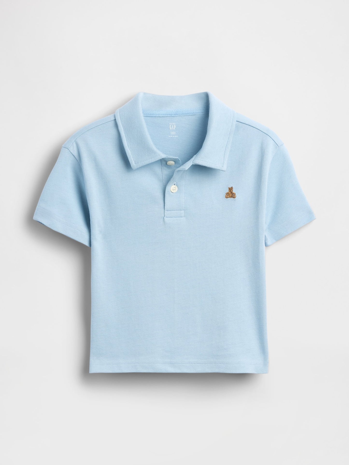 Açık Mavi Boxy Polo T-shirt