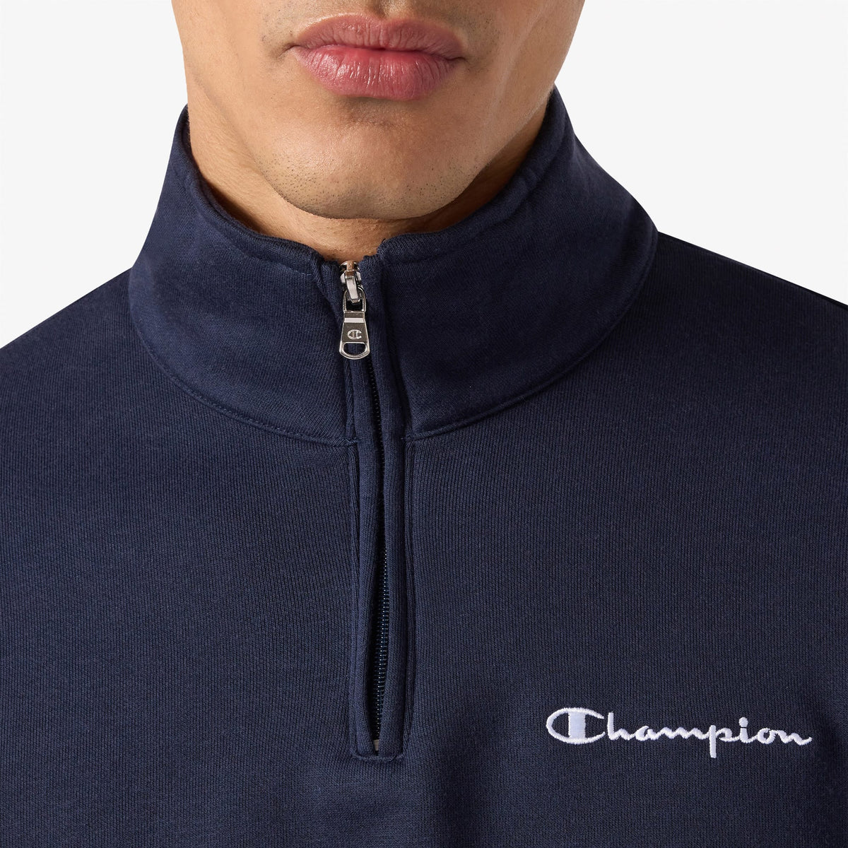 Champion Half Zip Erkek Lacivert Sweatshirt