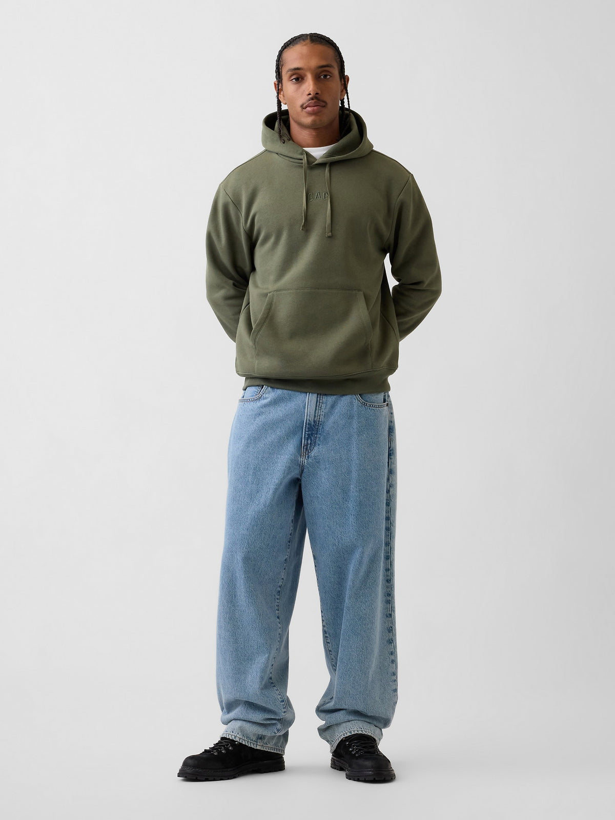 Haki Relaxed Gap Mini-logo Sweatshirt