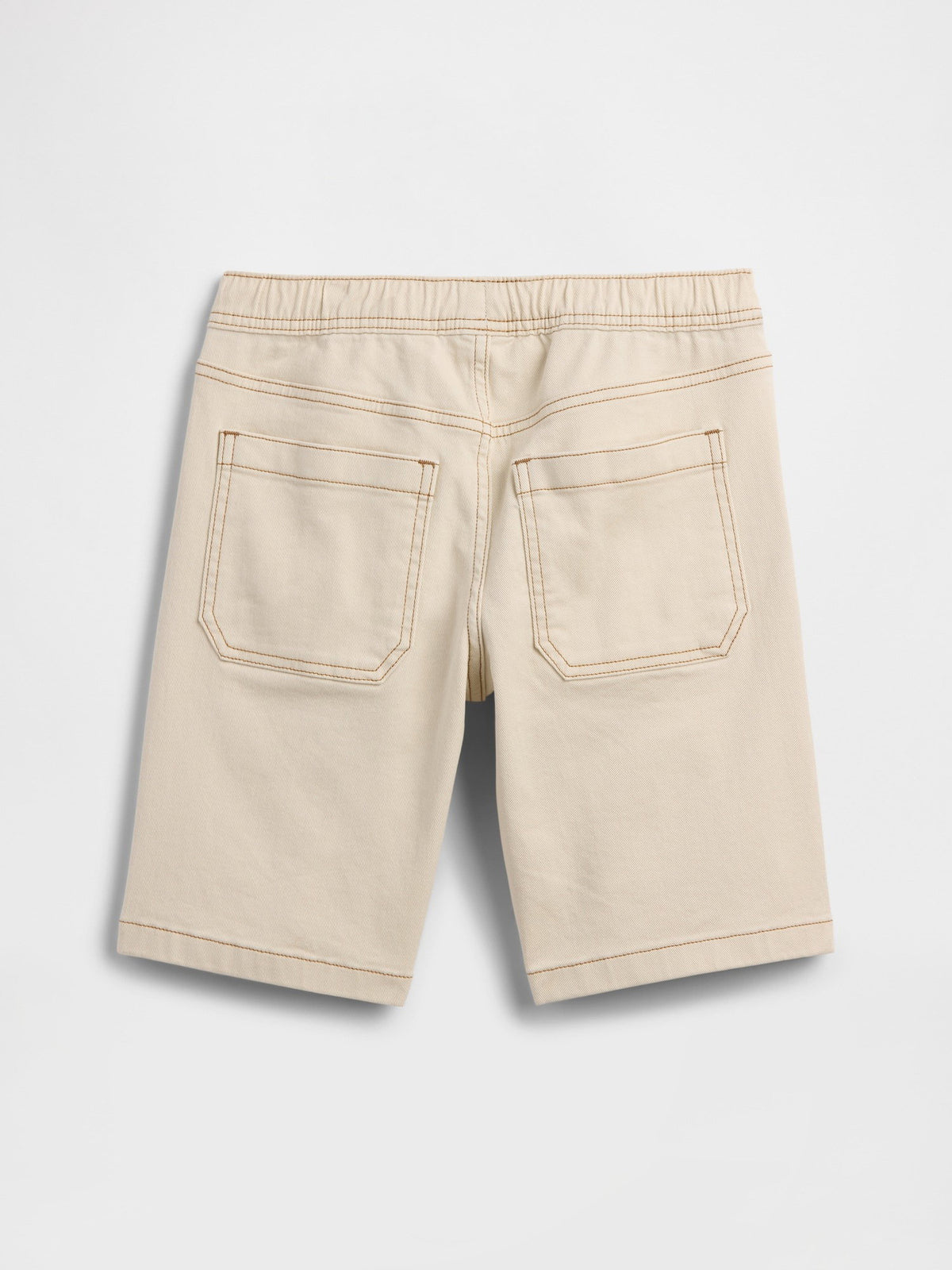 Krem Pull-on Loose Denim Şort