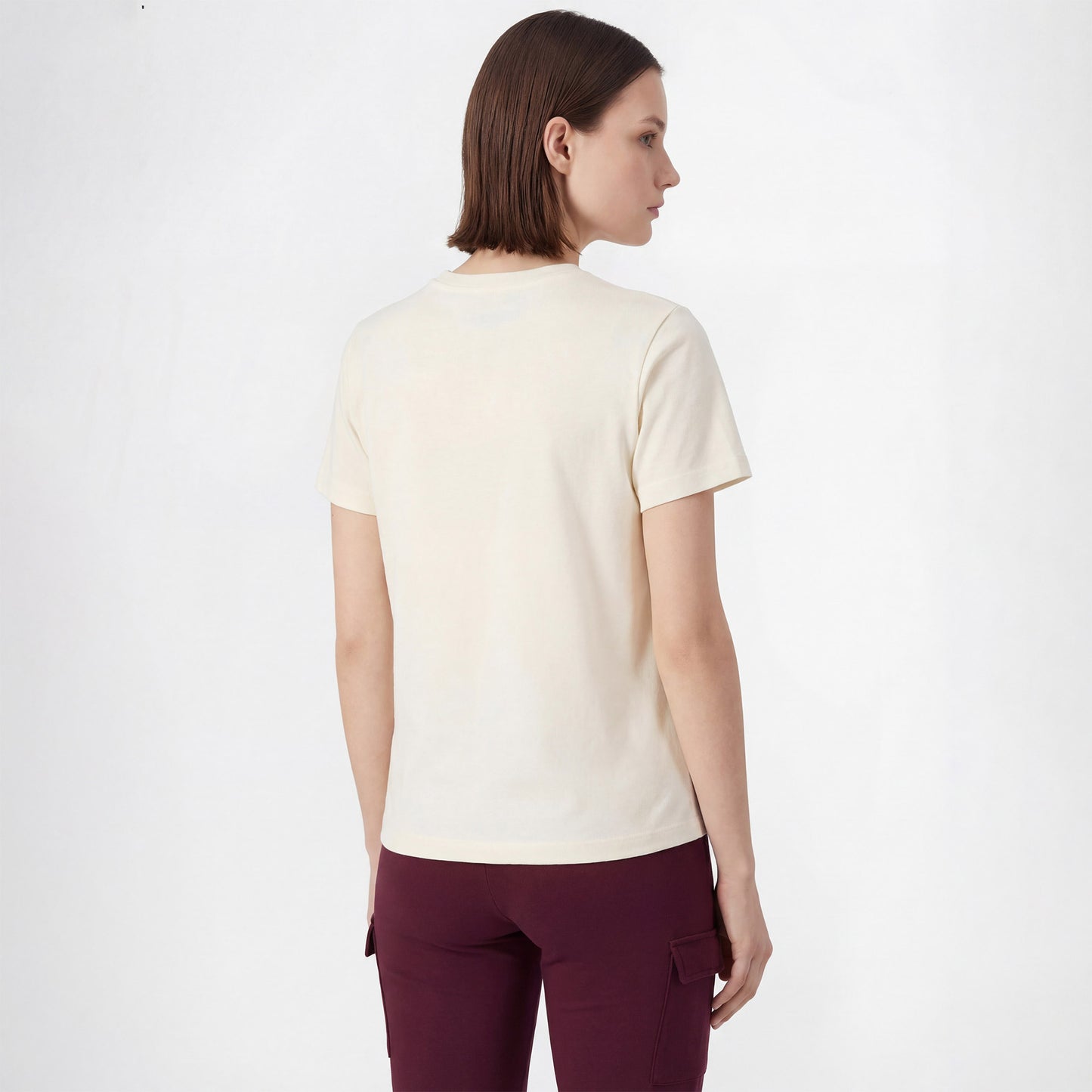 Champion Ss Regular Fit Kadın Krem T-shirt
