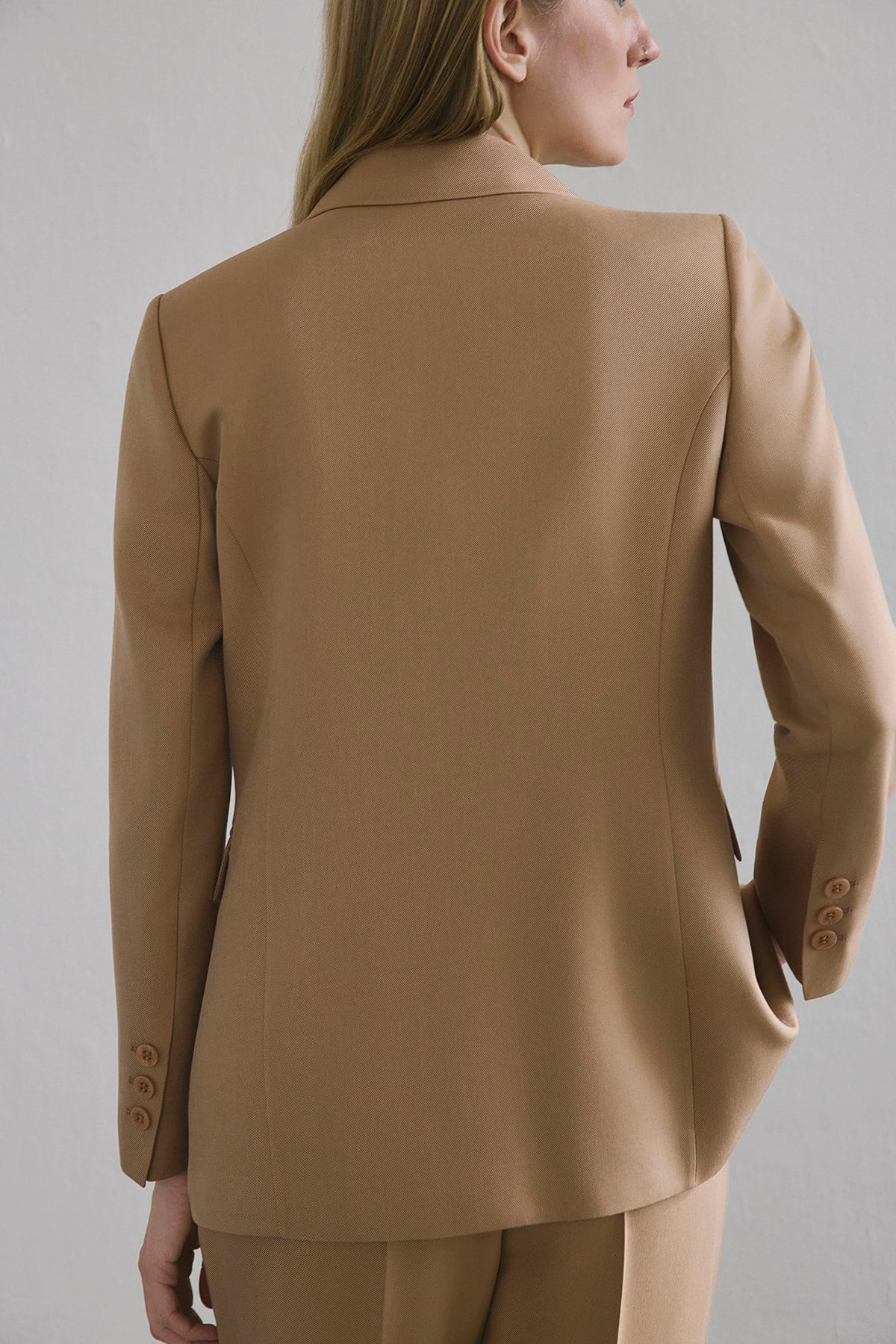 Astarlı Yan Cep Camel Ceket