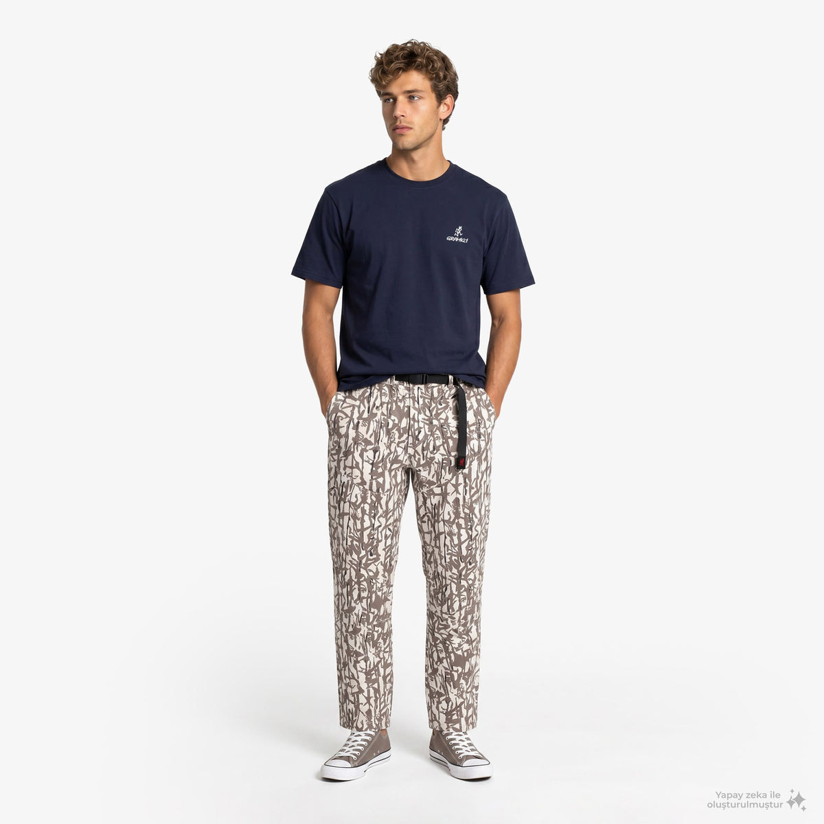 Gramicci One Point Logo Erkek Lacivert T-shirt