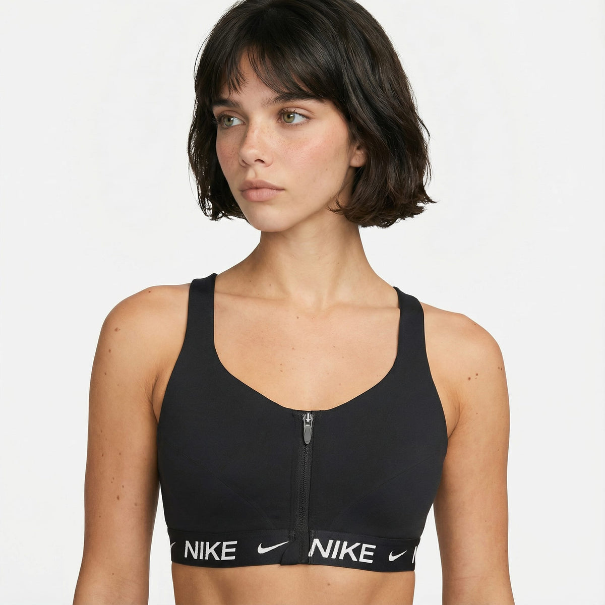 Nike Indy Hs Zip Kadın Siyah Antrenman Bra