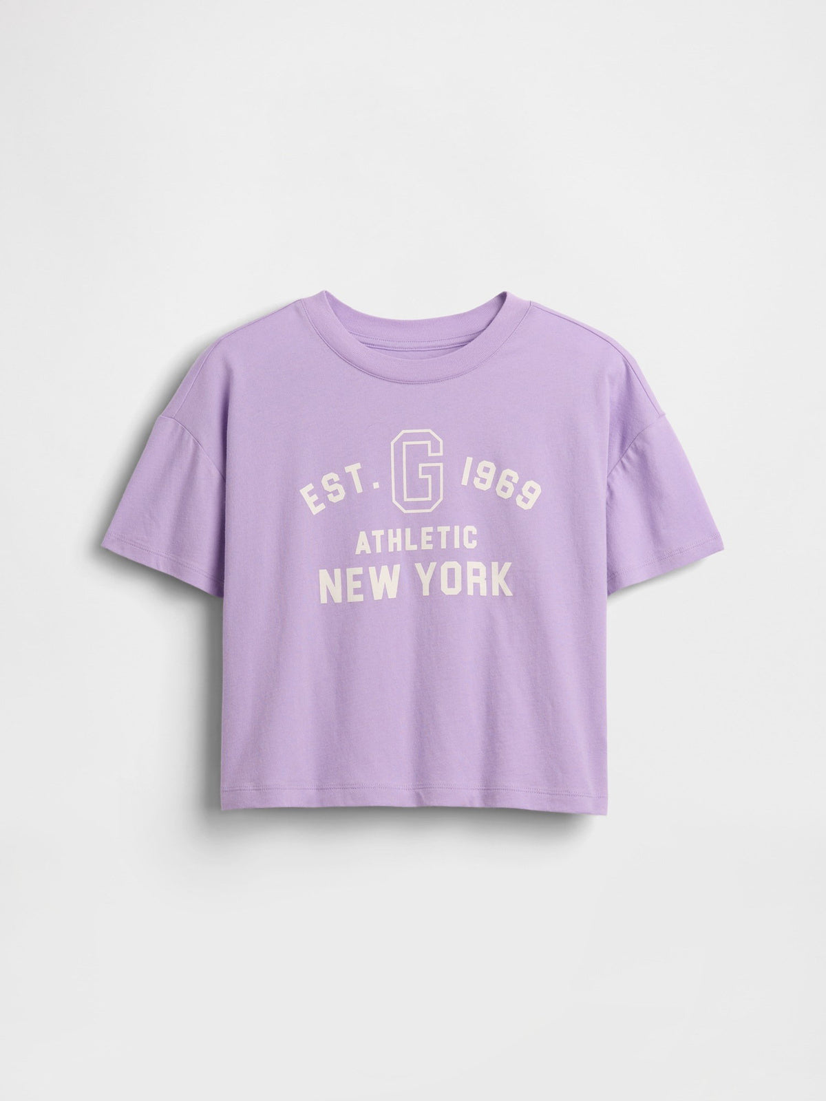 Lila Oversized Crop Logo T-shirt