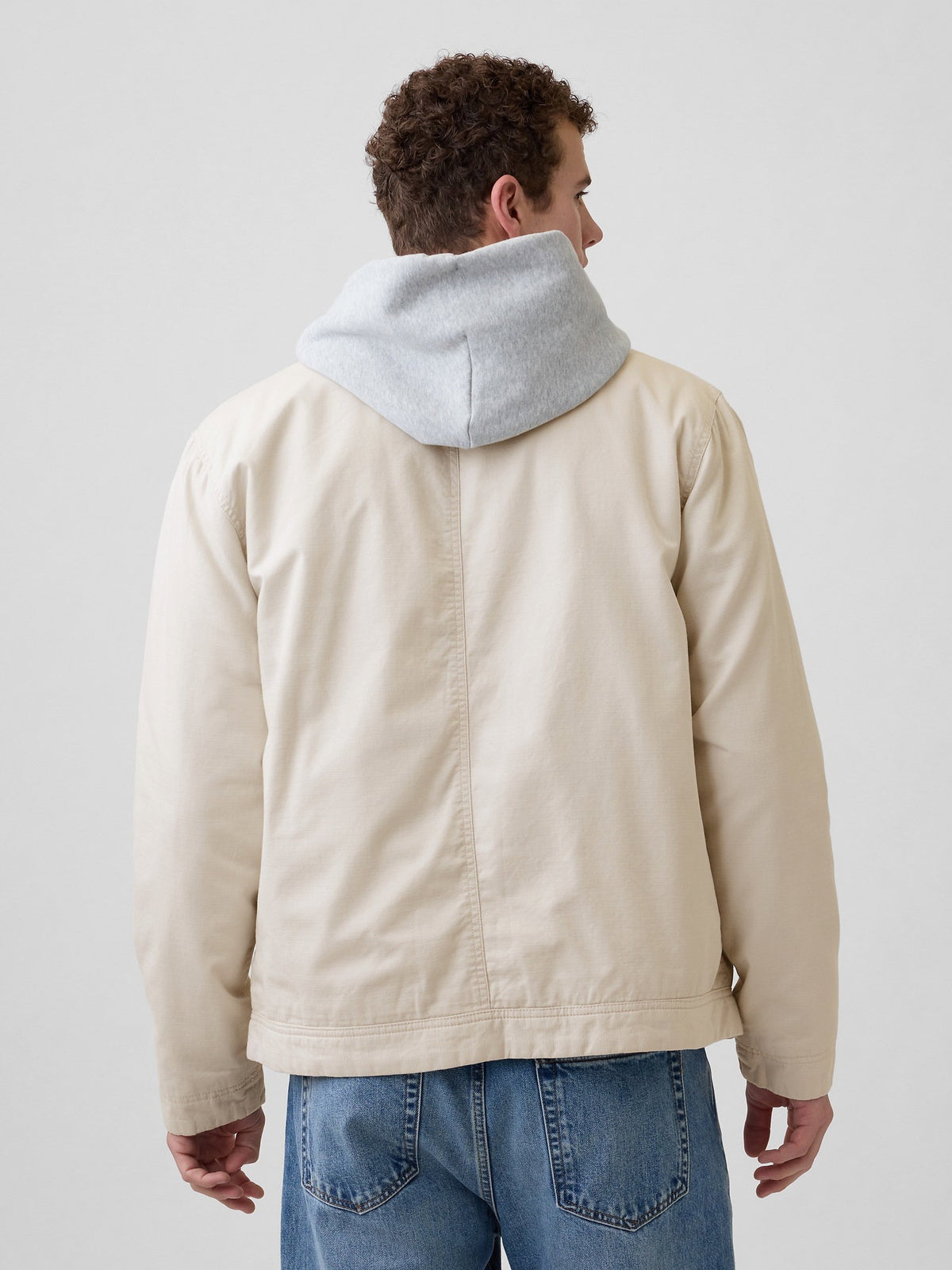 Krem Relaxed Ripstop Utility Ceket