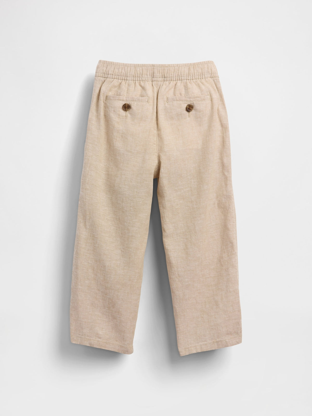 Bej Keten Karışımı Pull-on Pantolon