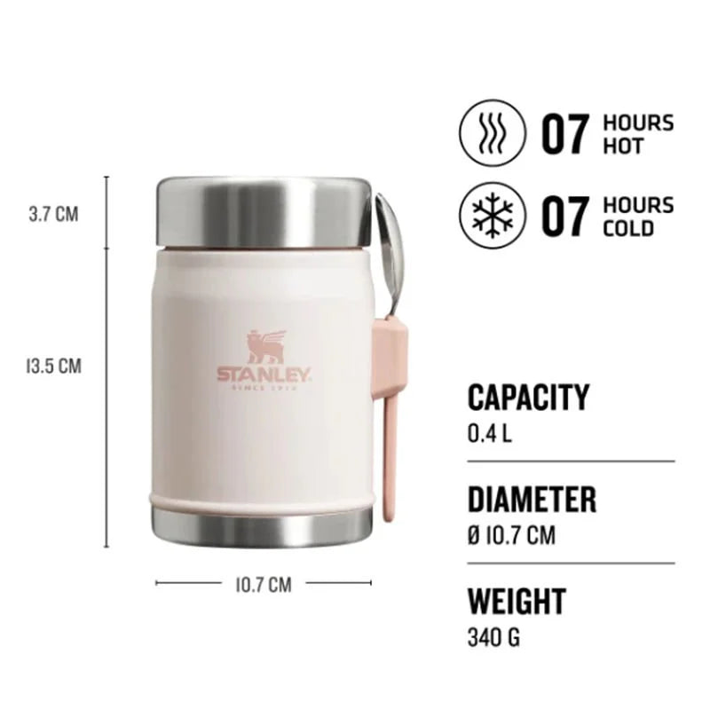 Stanley The Legendary Food Jar + Spork 0.4l Unisex Pembe Termos