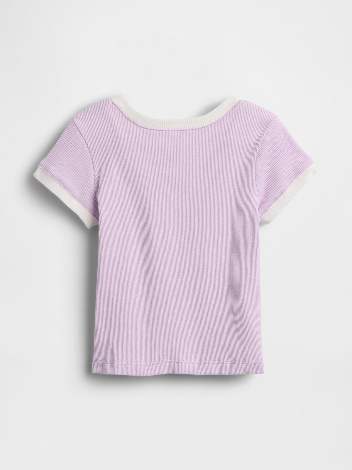 Lila Logo Fitilli Ringer T-shirt