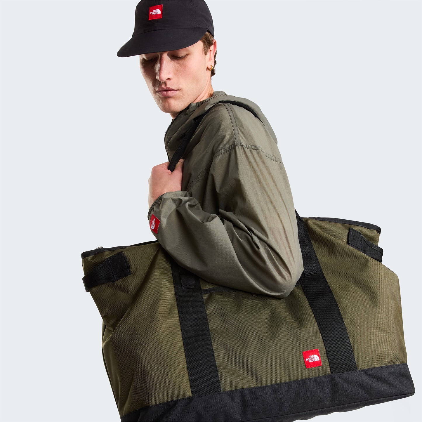 The North Face Red Box Packable Hooded Wind Erkek Yeşil Ceket