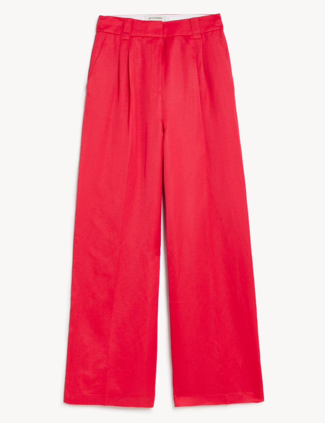 Wide Leg Keten Pantolon