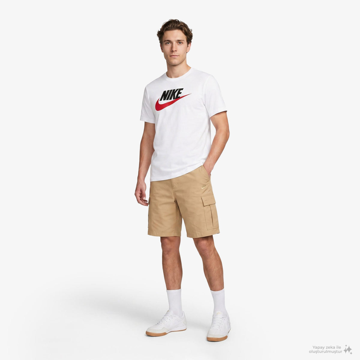Nike Sportswear Icon Futura Erkek Beyaz T-shirt