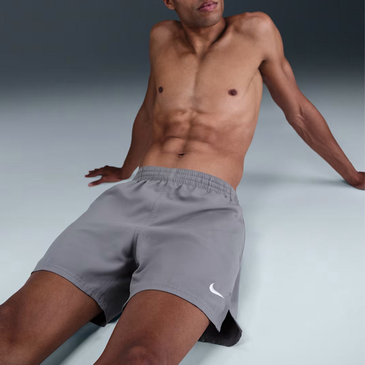 Nike Swim Breaker Solid Essential Erkek Gri Deniz Şortu