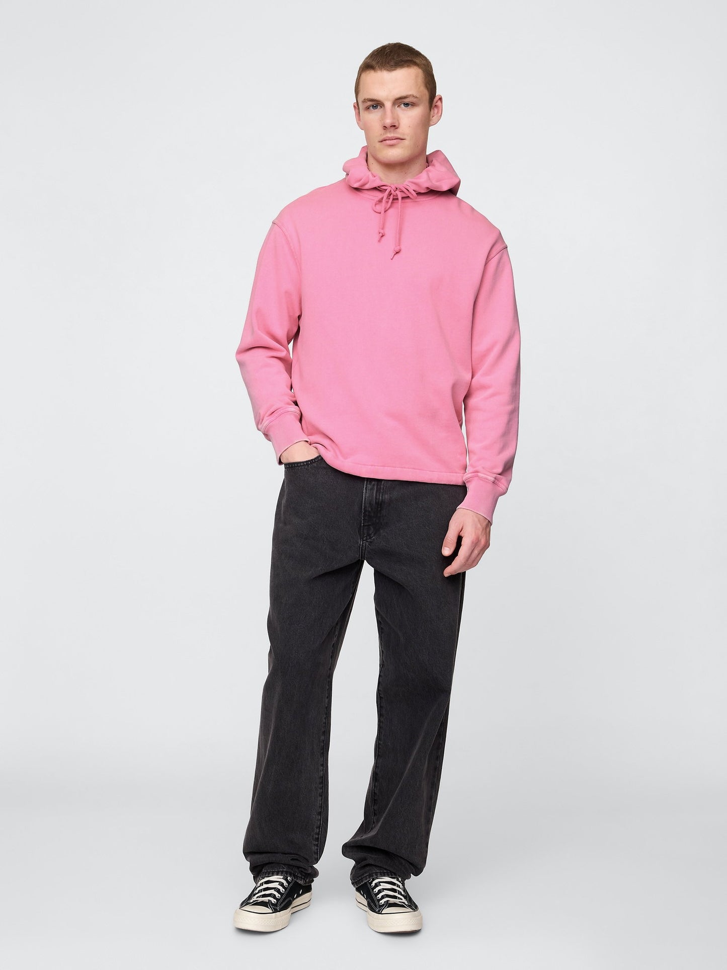 Pembe Gap Logo Kapüşonlu Sweatshirt
