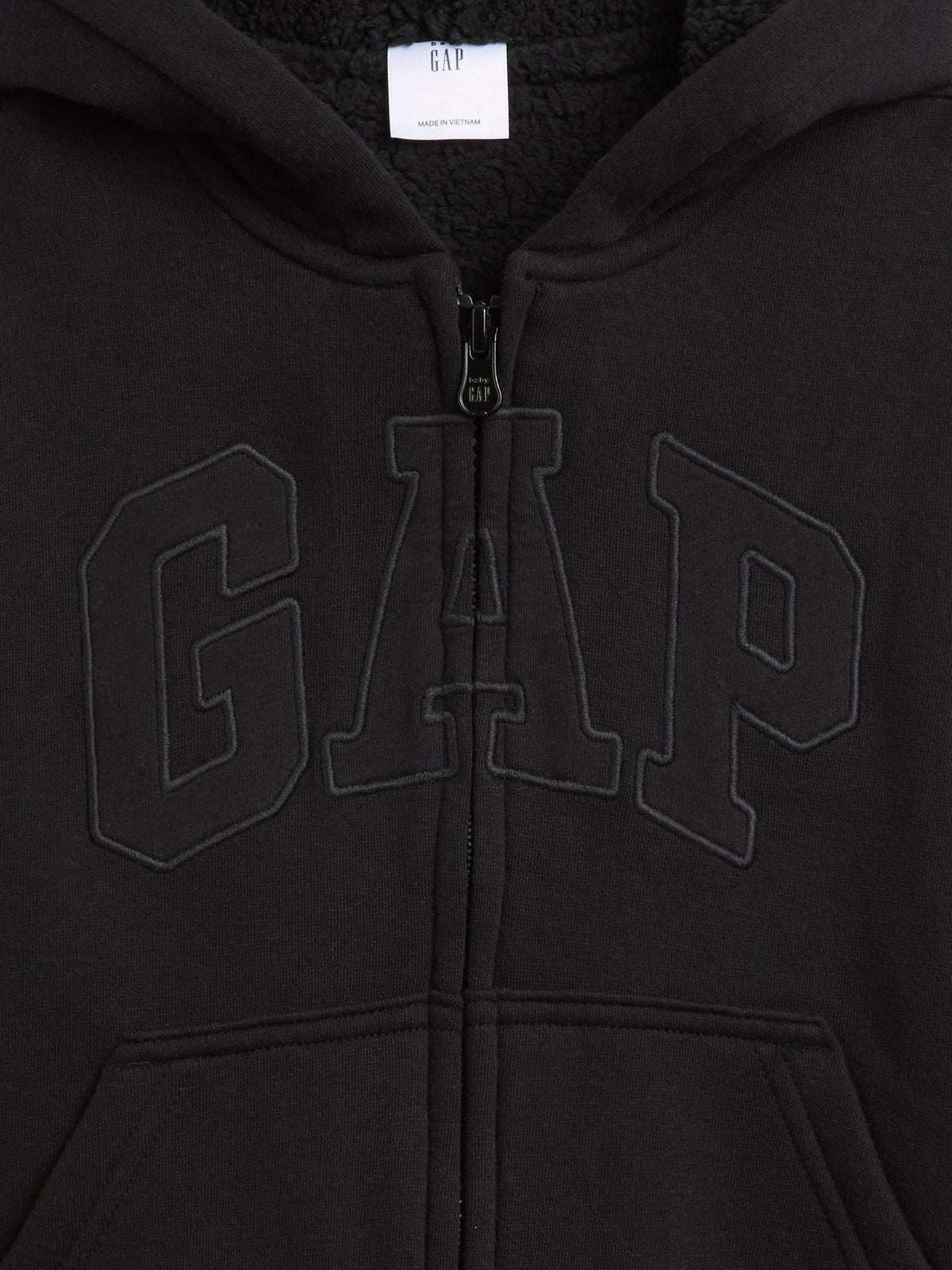 Mavi Sherpa Astarlı Logo Fermuarlı Sweatshirt