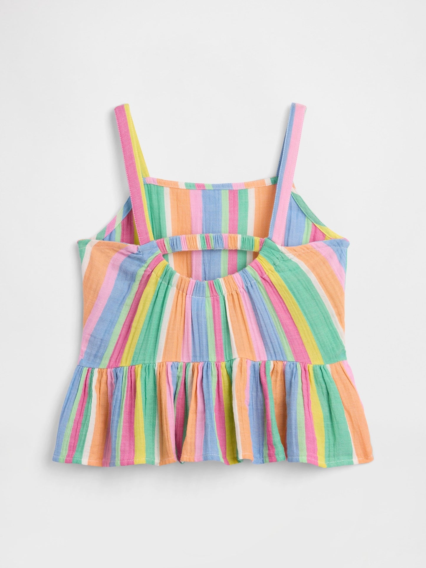 Çok Renkli Peplum Askılı Bluz