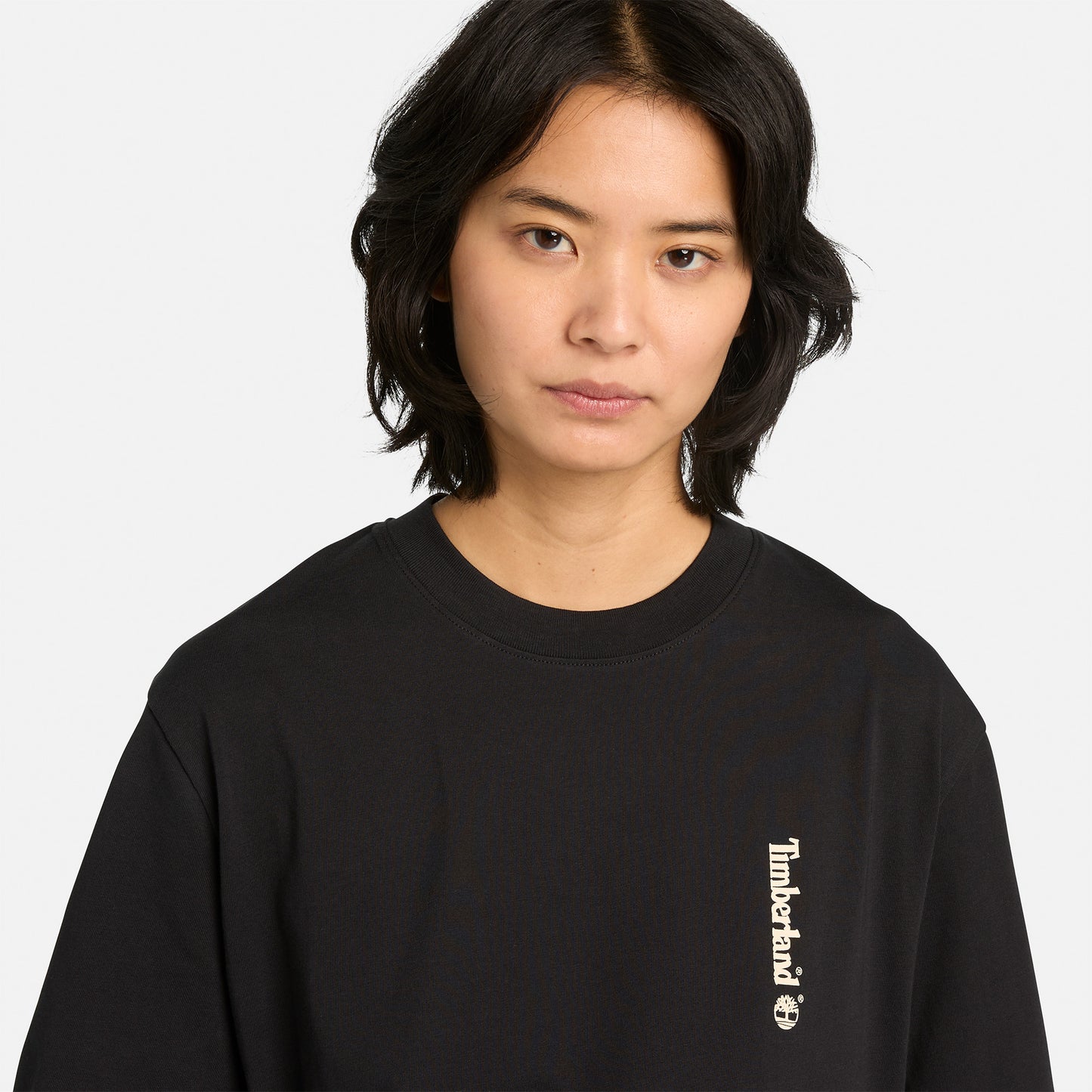 Timberland Short Sleeve ''oval Logo'' Graphic Erkek Siyah T-shirt