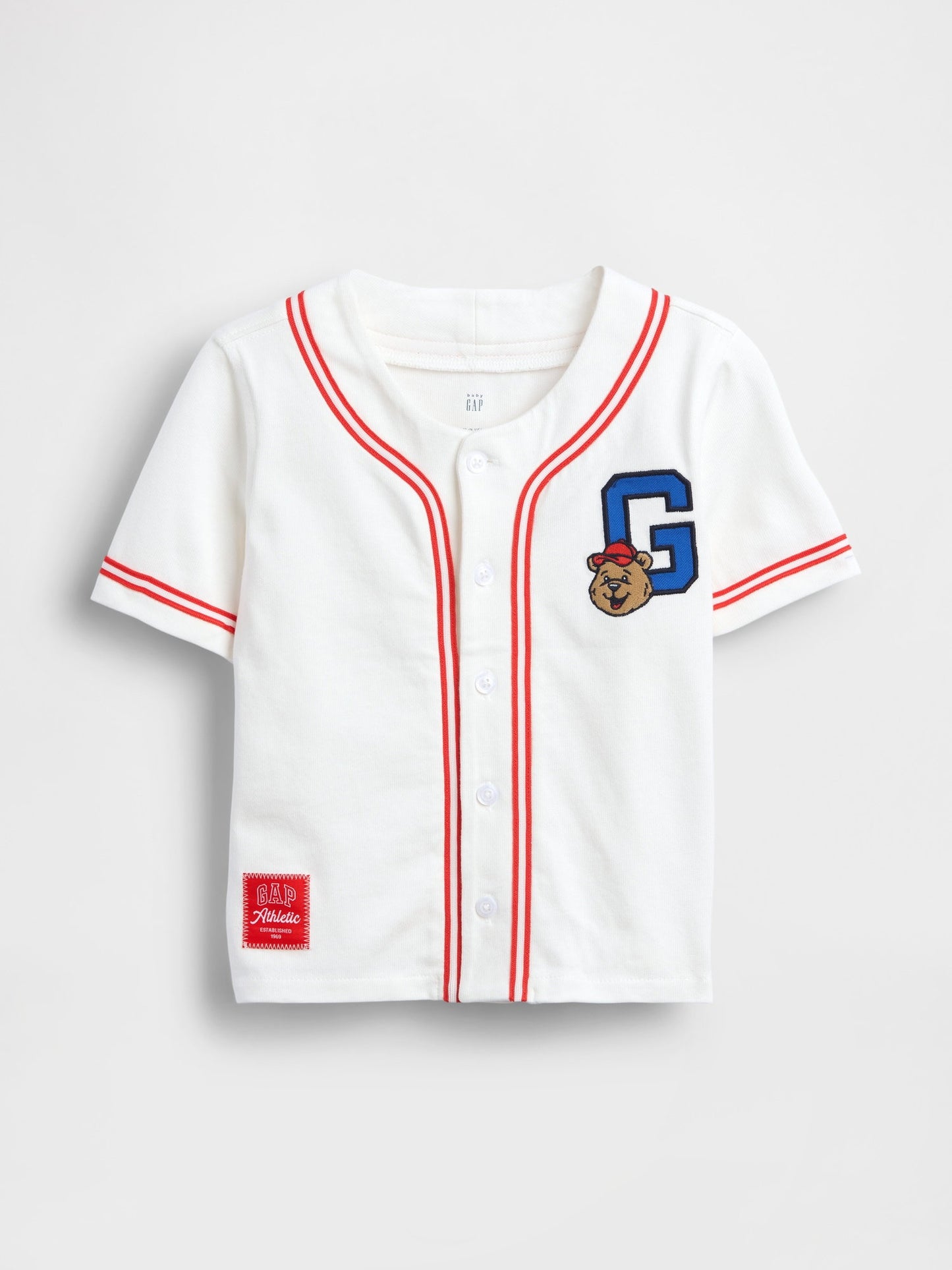 Beyaz Brannan Bear Logo Beyzbol Jersey T-shirt